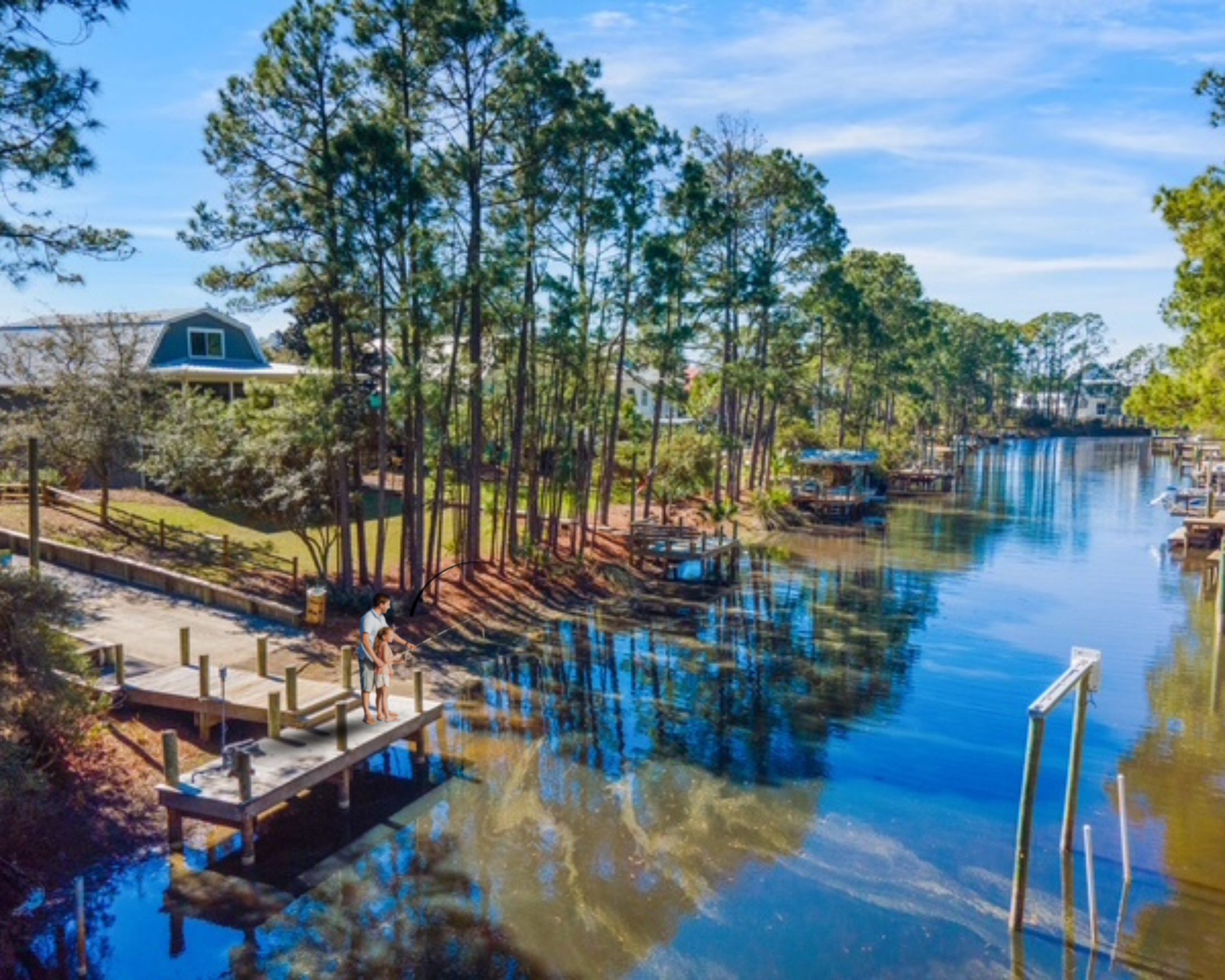 Fish off Dock and Paddle Board to the Gulf