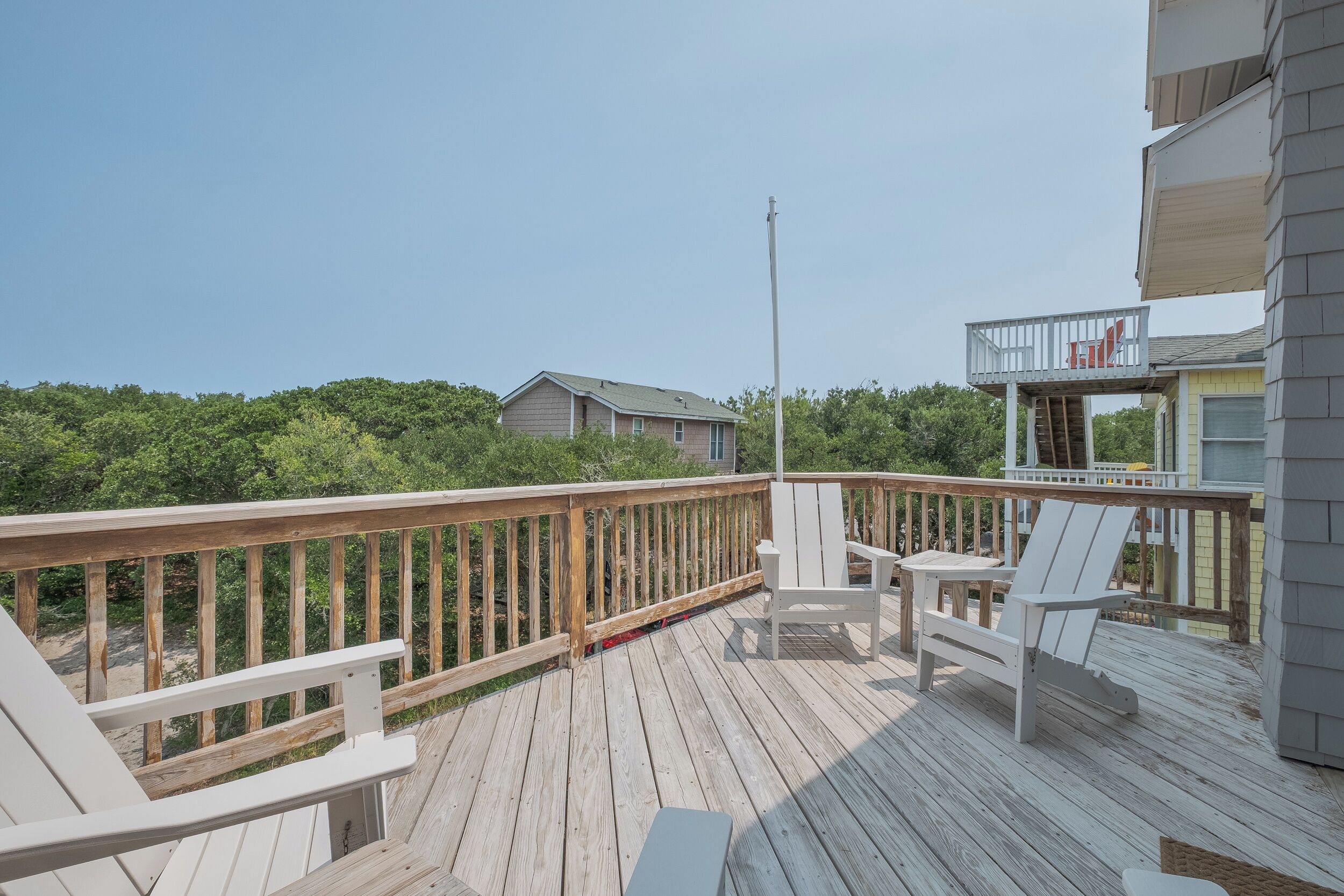 Spacious terrace perfect for lounging under the sun.