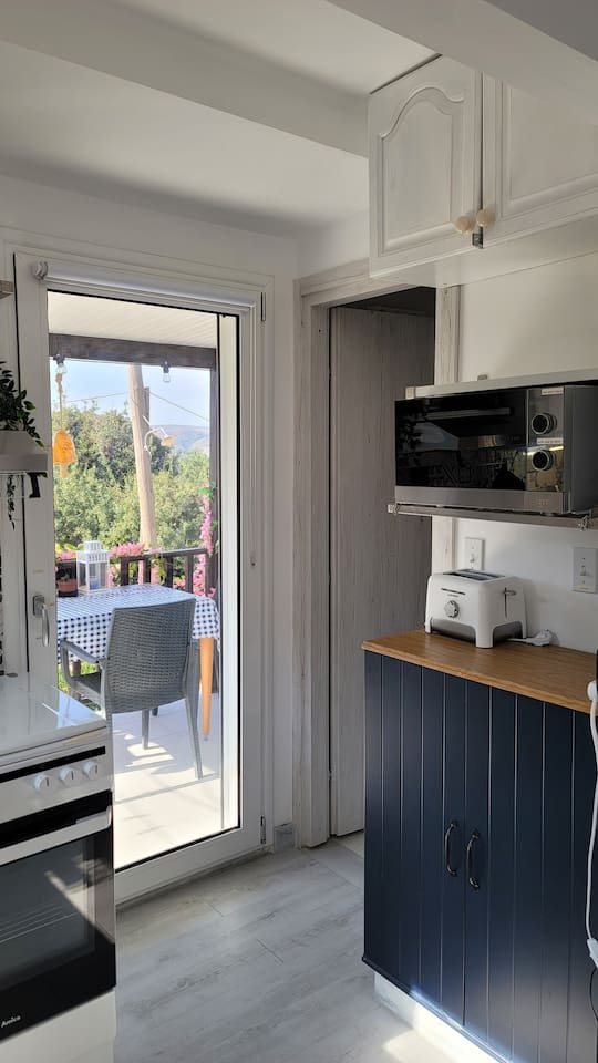 View from the fully equipped kitchen