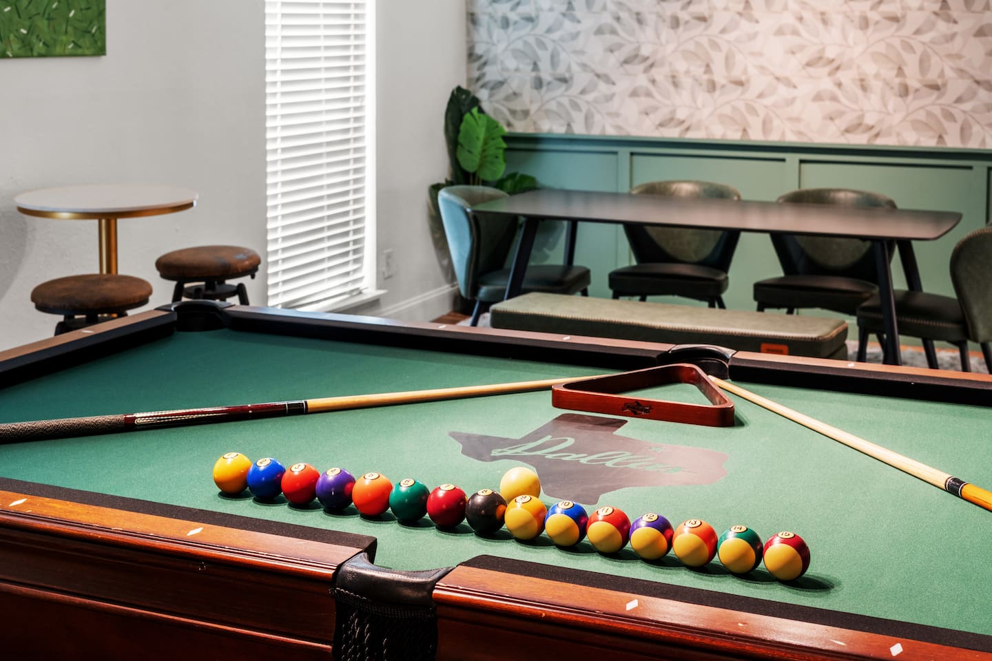 Level up your stay with a dedicated game room featuring a professional-grade pool table.