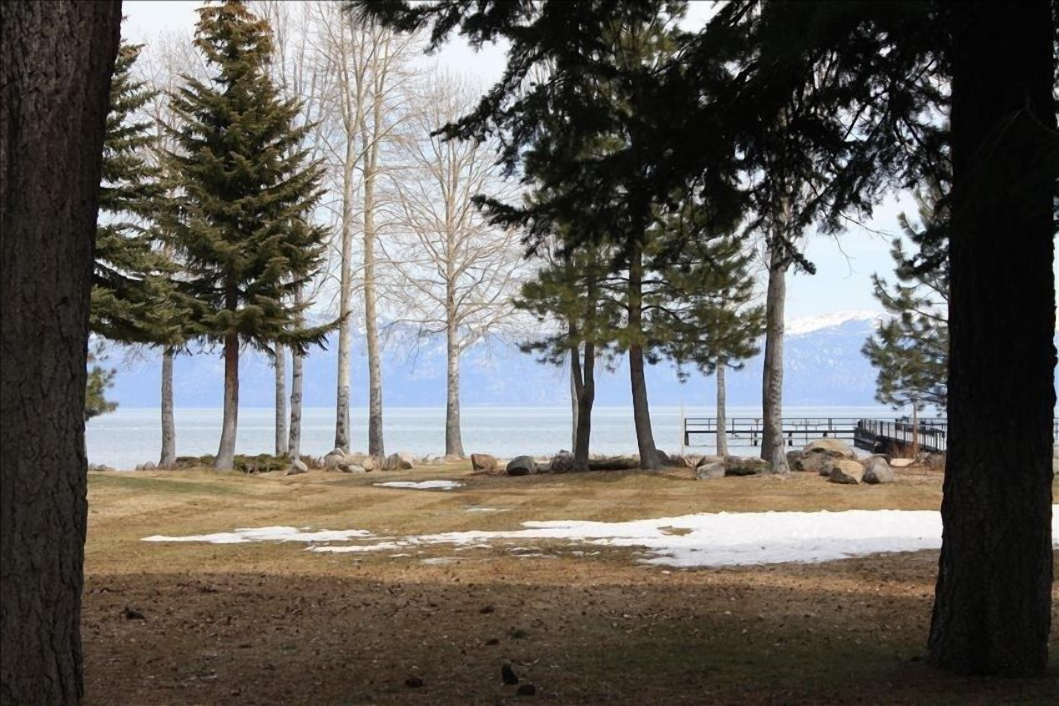 Early spring lake view from the living room
