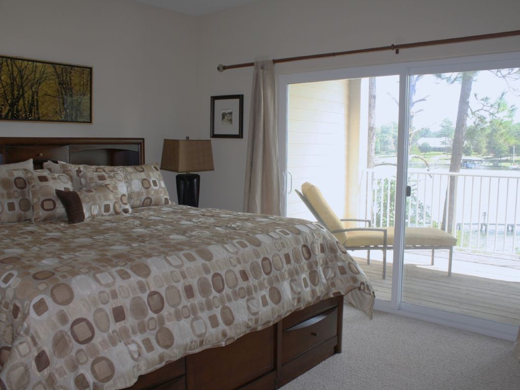 Master bedroom with water view.
Typical 2 BR unit