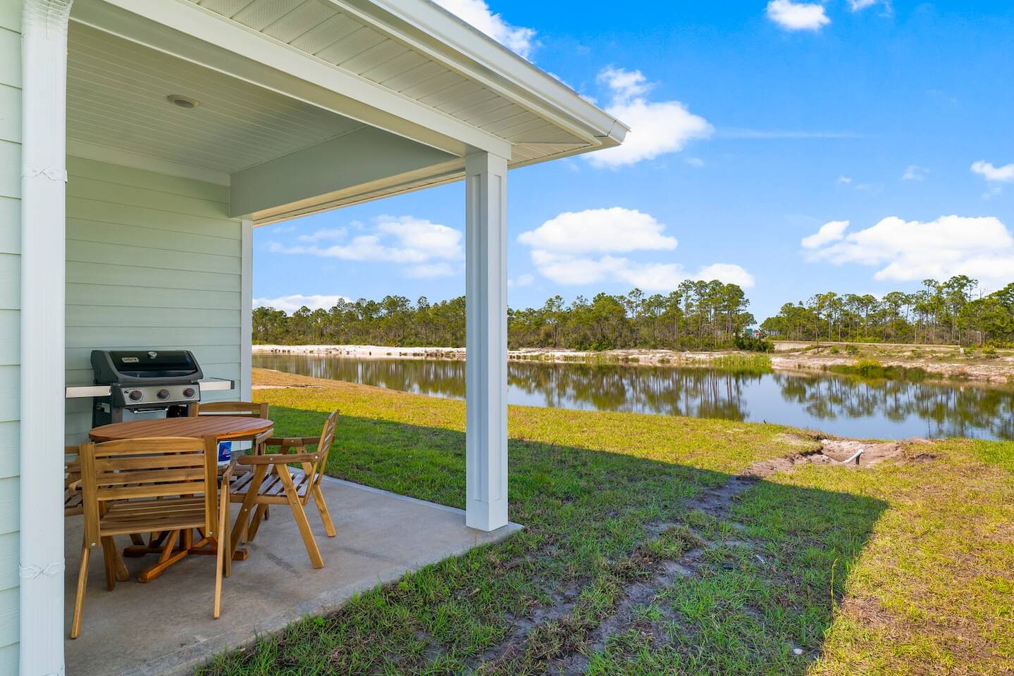Inviting outdoor area perfect for lounging, dining, or family gatherings.