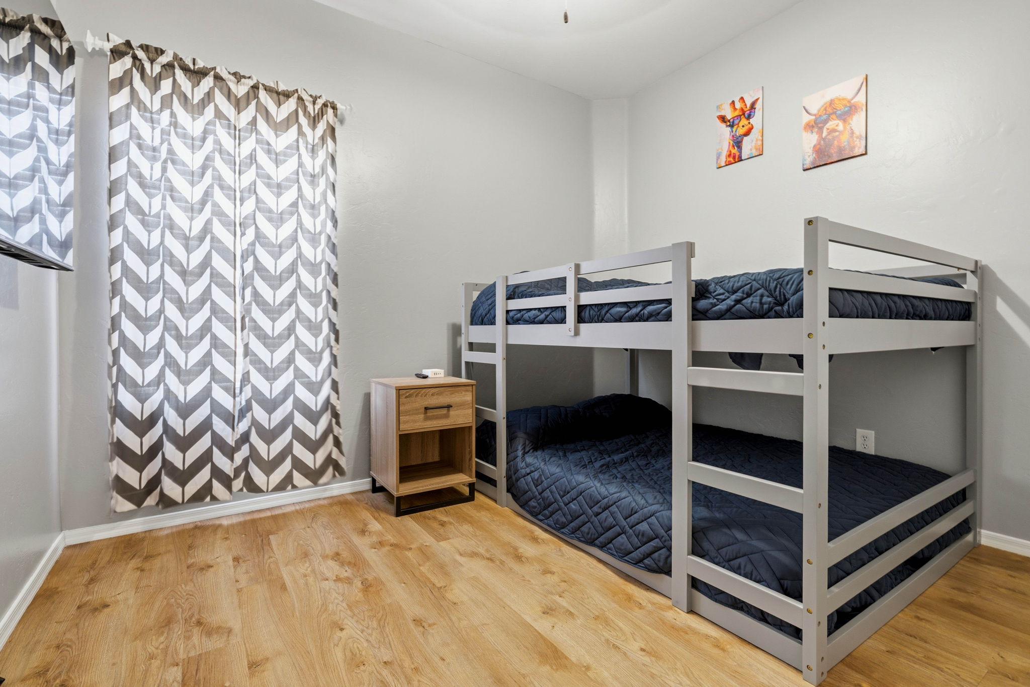 Two Full size Beds, nightstand, Smart TV