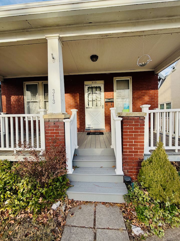 Classic brick home with covered front porch — walkable to Seminary Ridge and downtown Gettysburg