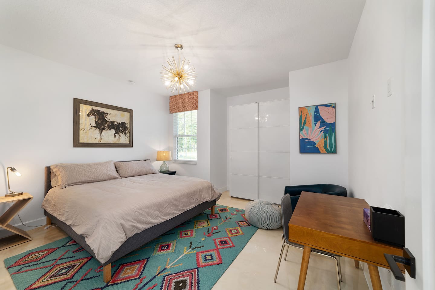 3rd Bedroom - King Bed, with a computer desk