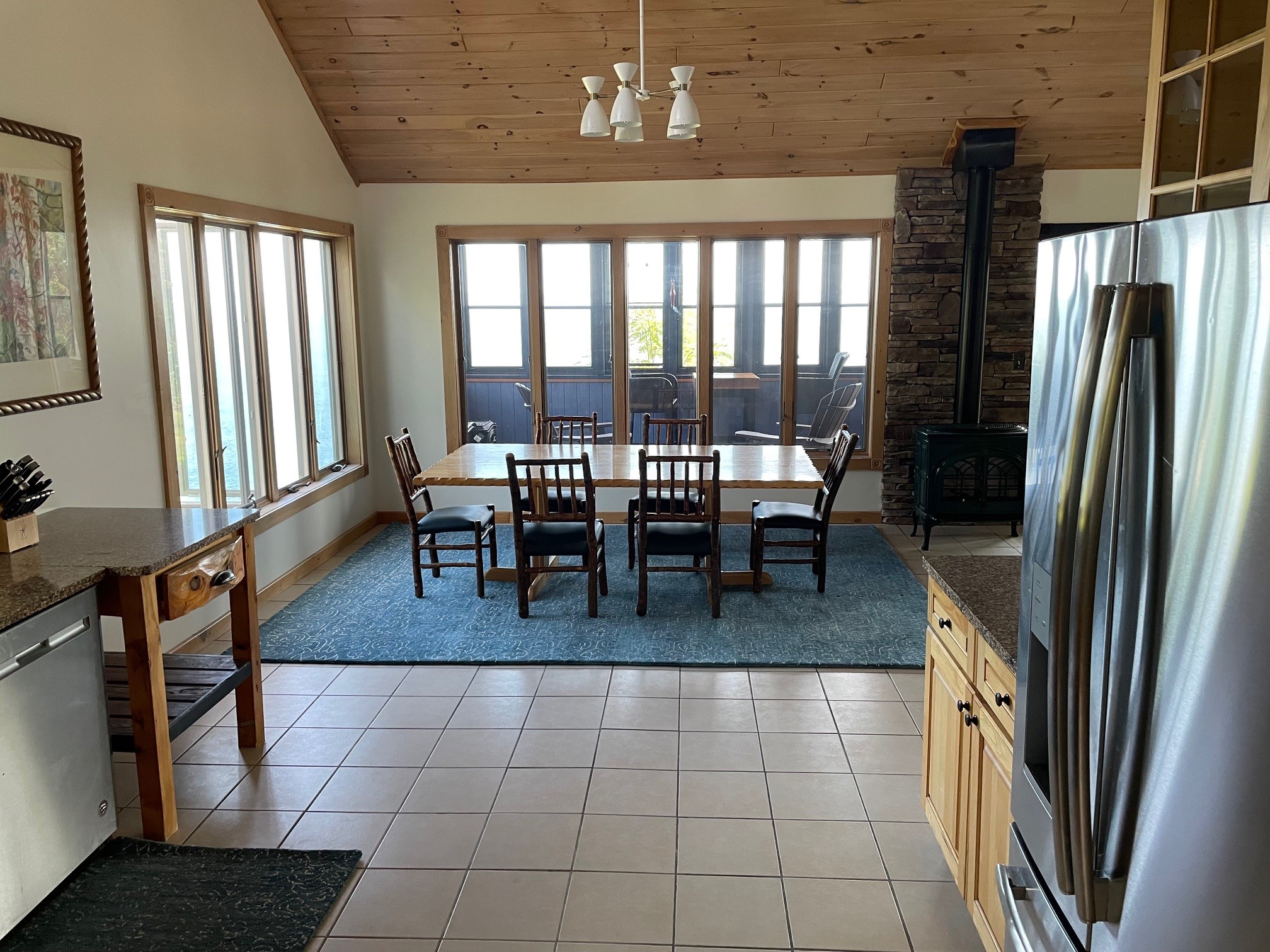 Kitchen to Dining room to Enclosed Porch