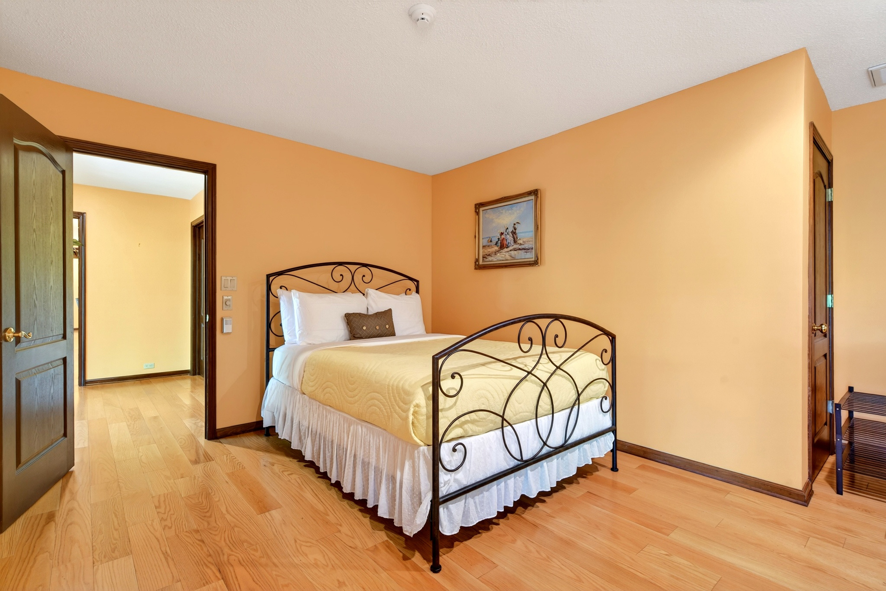 Lower level master bedroom also has a queen size bed