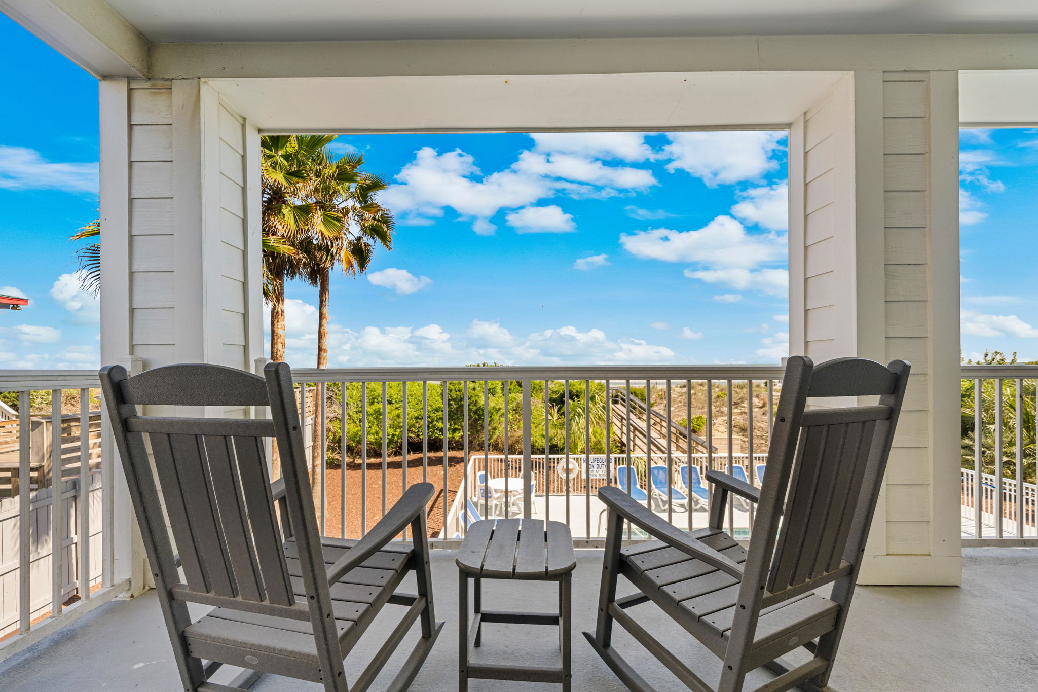Back porch views of the ocean | Starfish | Oceanview 101 | 1116 Ocean Blvd, Isle of Palms, SC | IOP Escapes