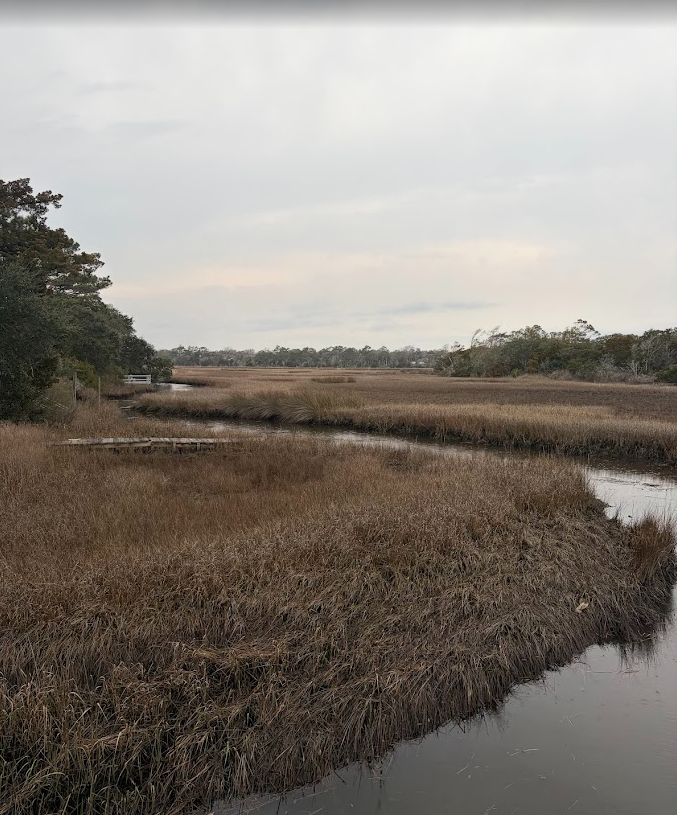 We're only a 5 minute walk from a bridge over the marsh and waterway. Even prettier in the summer under blue skies!