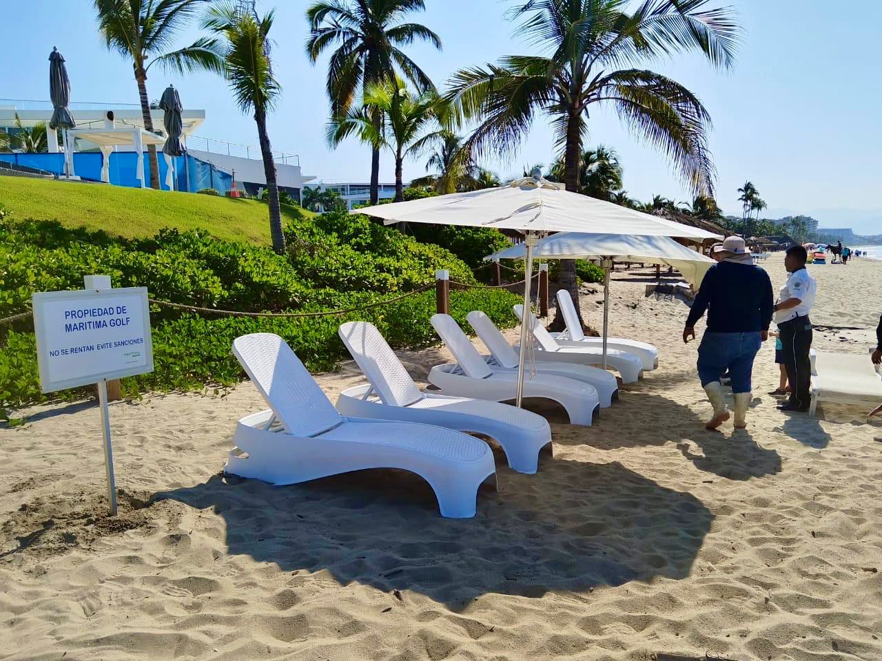Private Beach Loungers for Guests