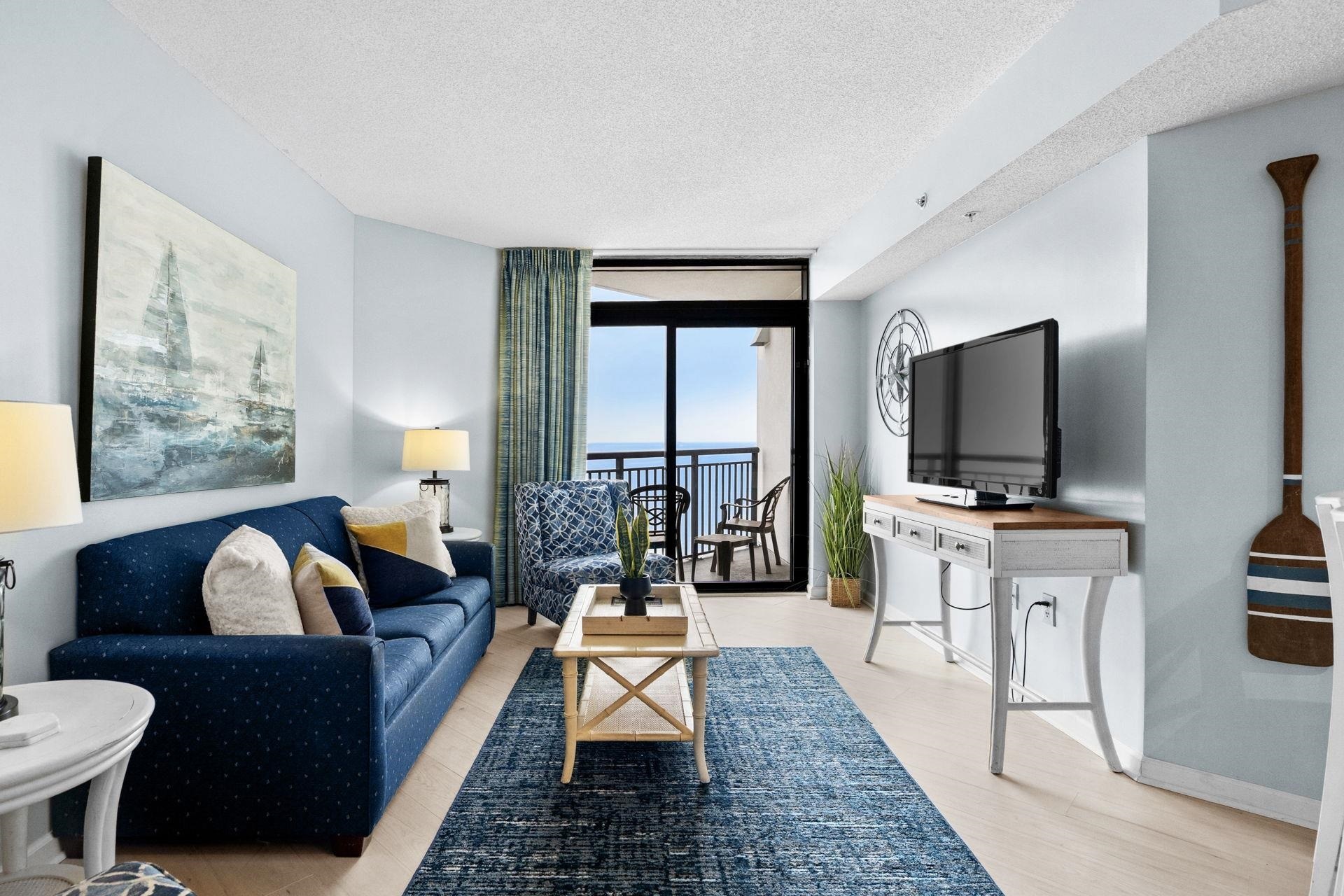 Living Area with Cable TV
