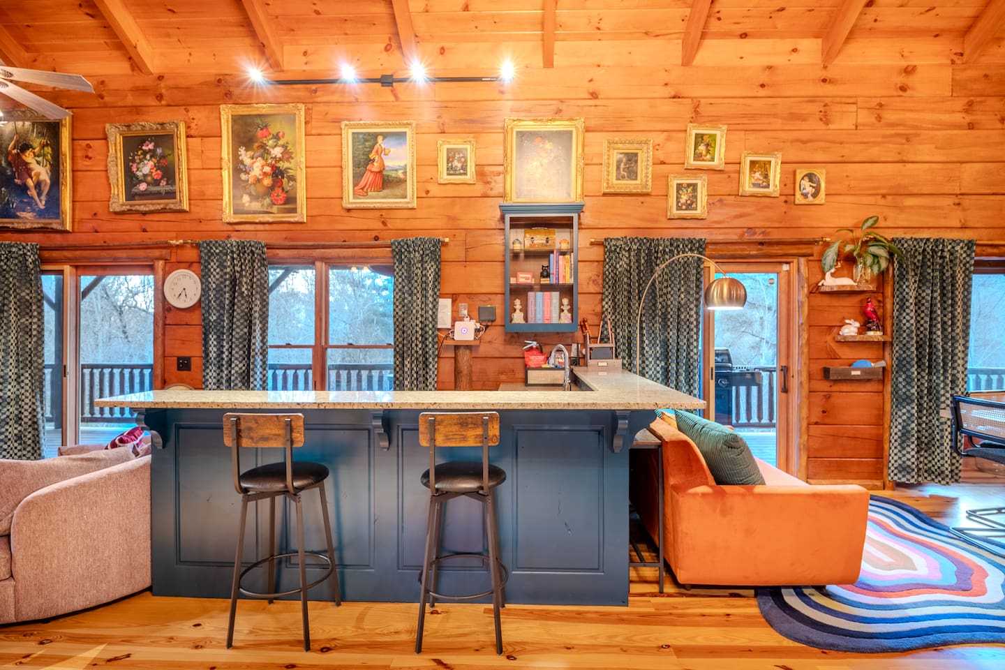 Bar with games and drink cooler