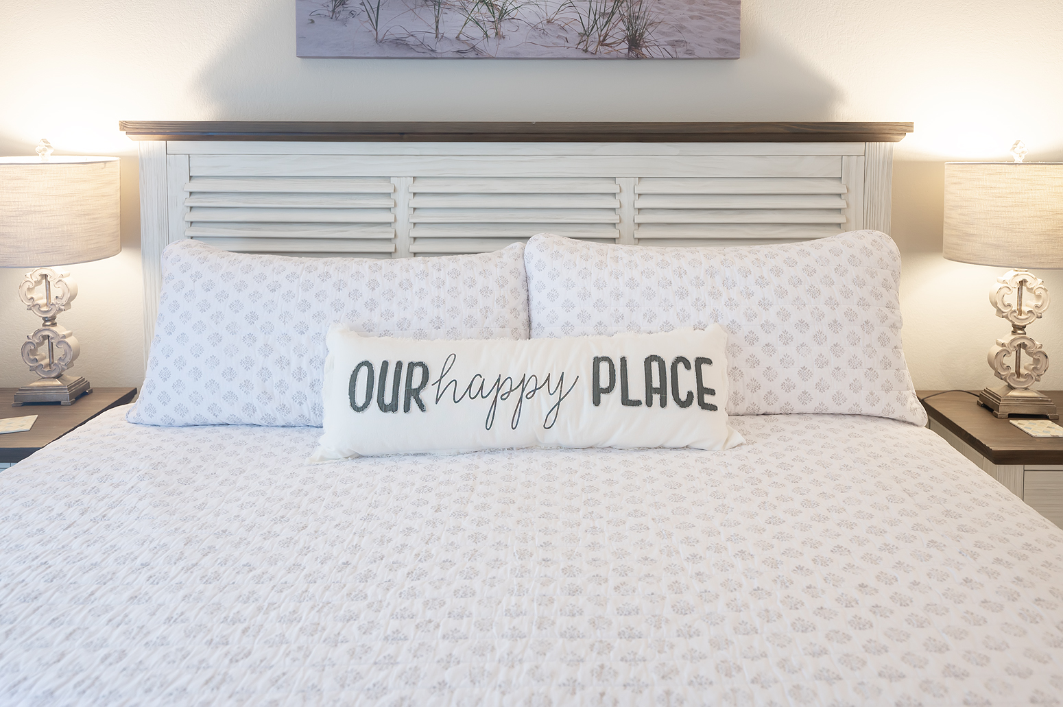 Comfortable King Bed in the Master
