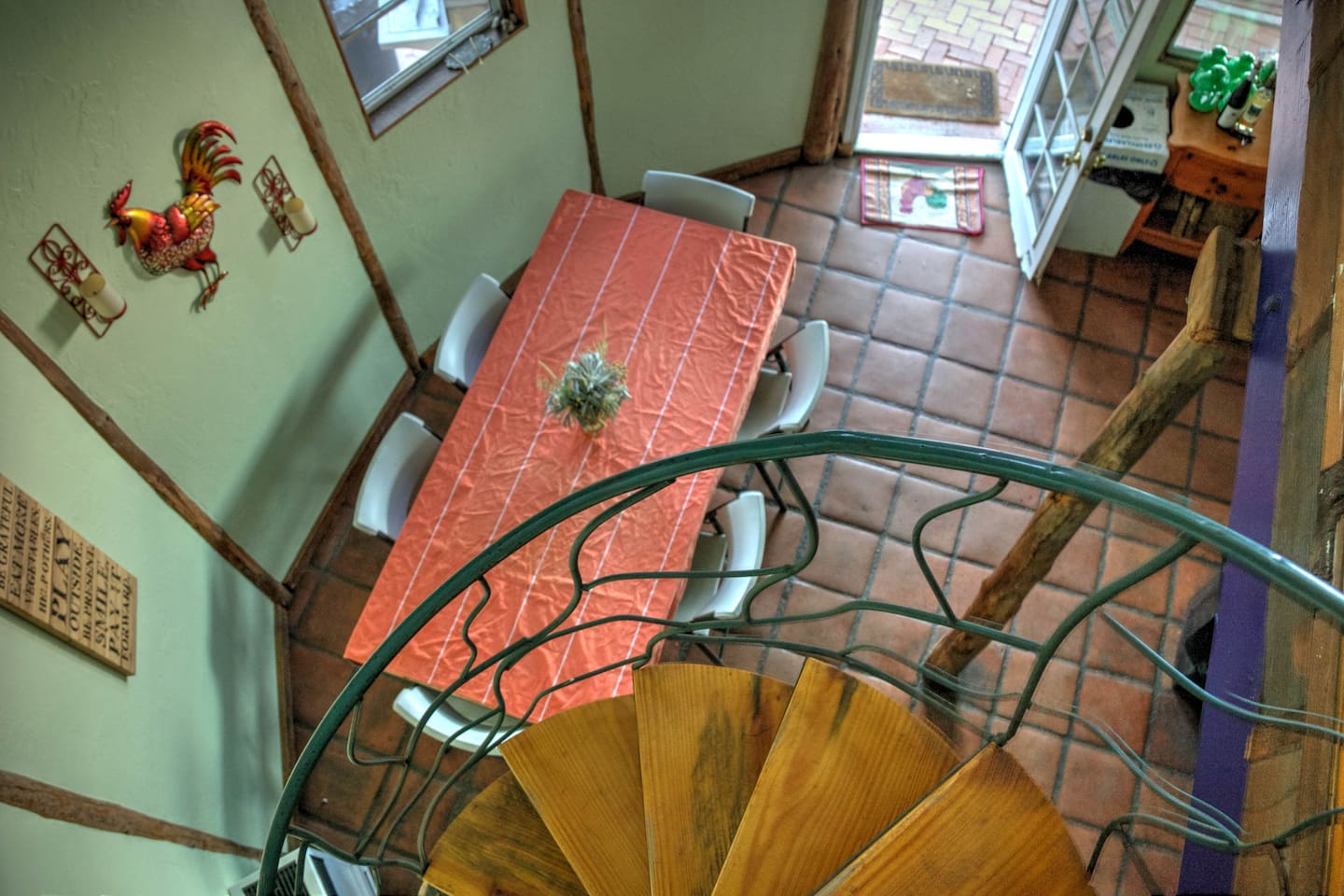 View of dining room from upstairs
