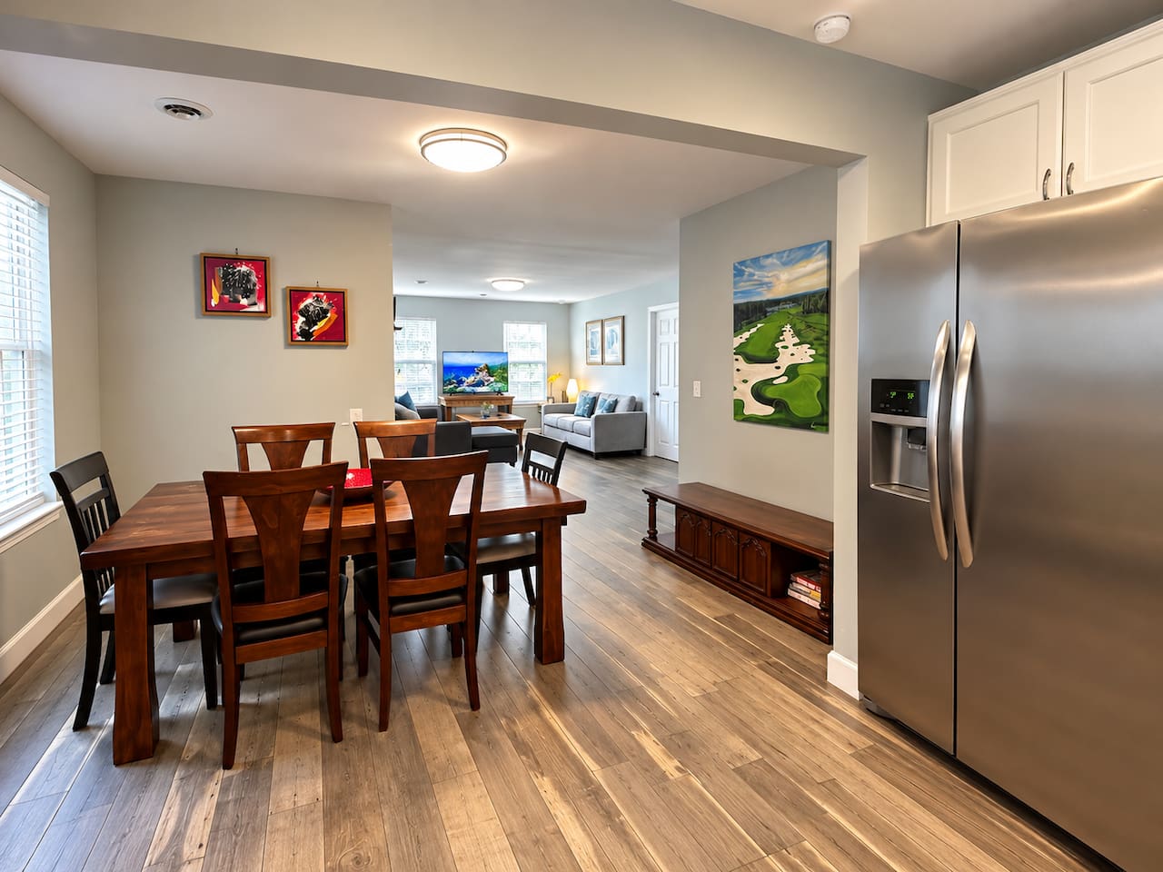 Dining Room: Gather around the stylish table for meals and memories in this bright, airy space!