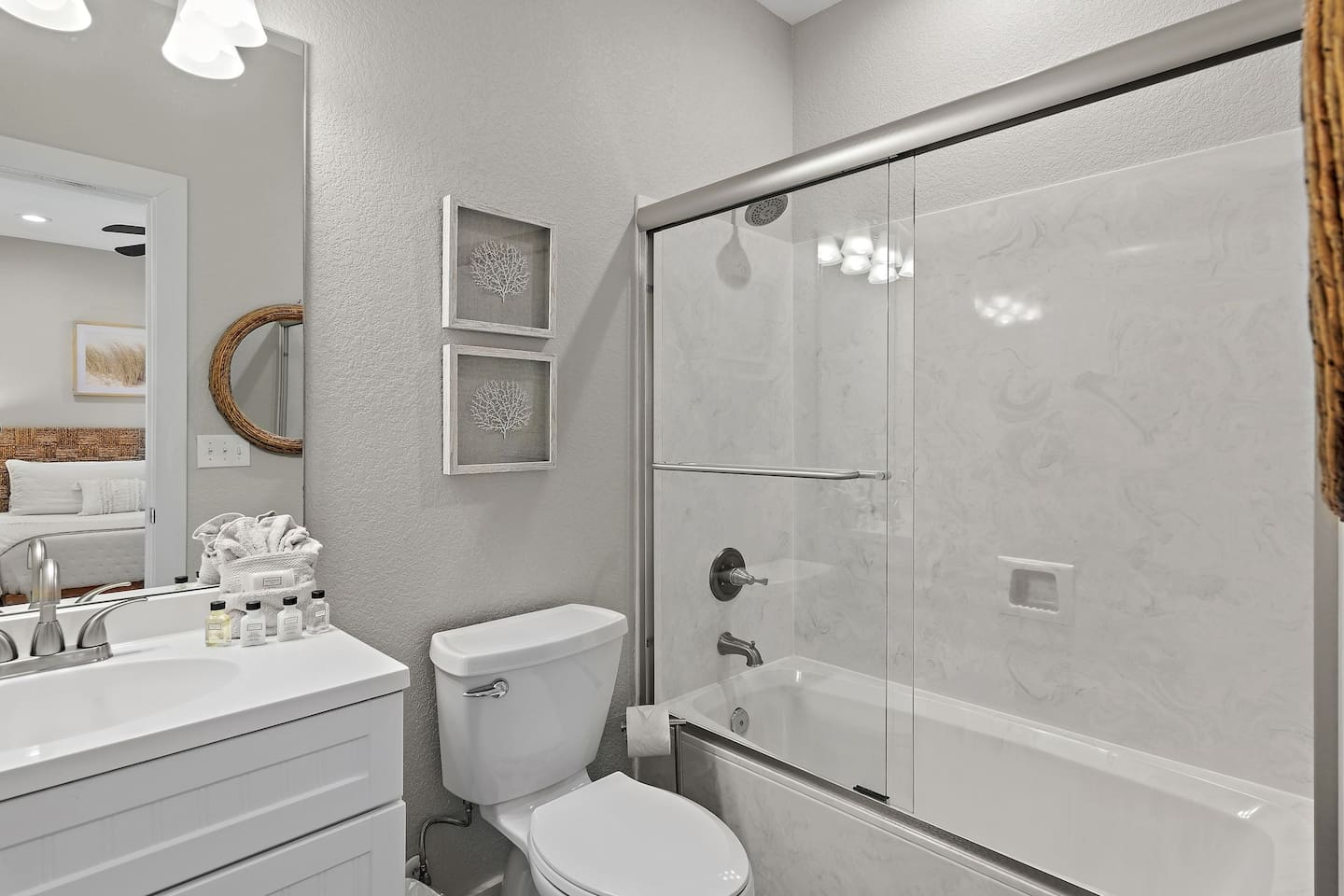 Bathroom #3: Private attached bathroom with shower/tub combo