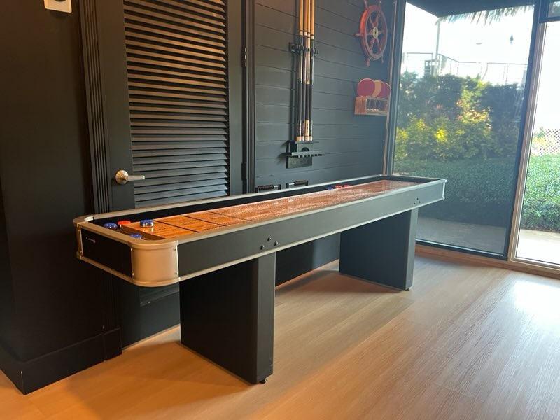 Game Room with Shuffleboard