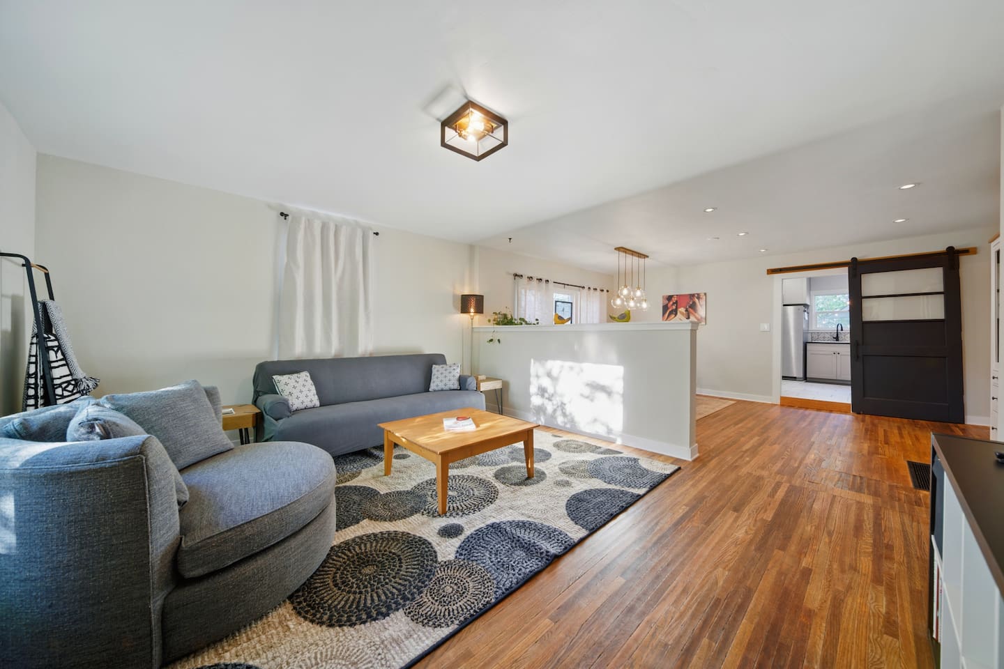 Spacious, open living and dining area. 