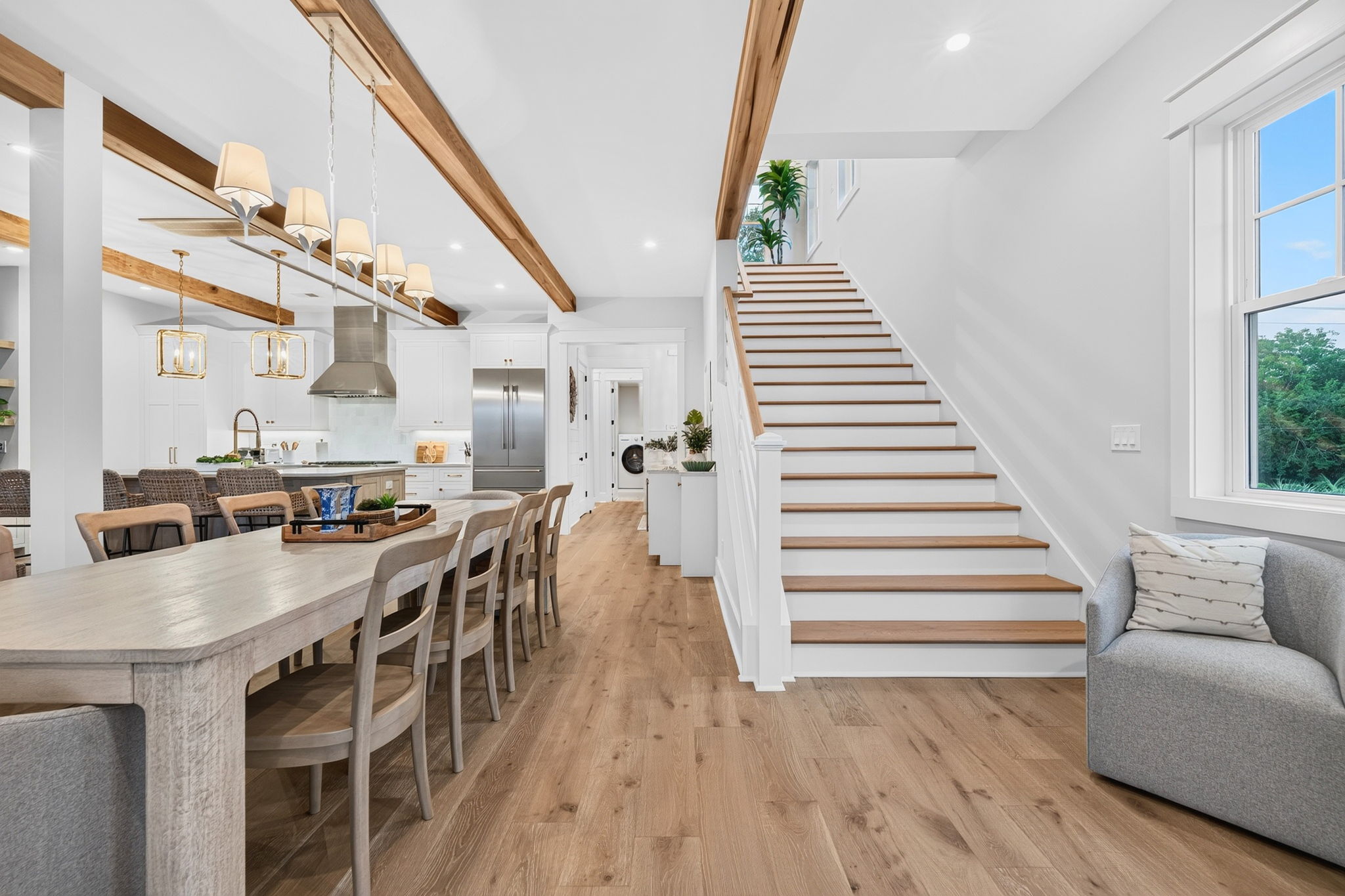 Dining & Main Stairs | Tahanan Palms | 3 38th Ave | IOP Escapes