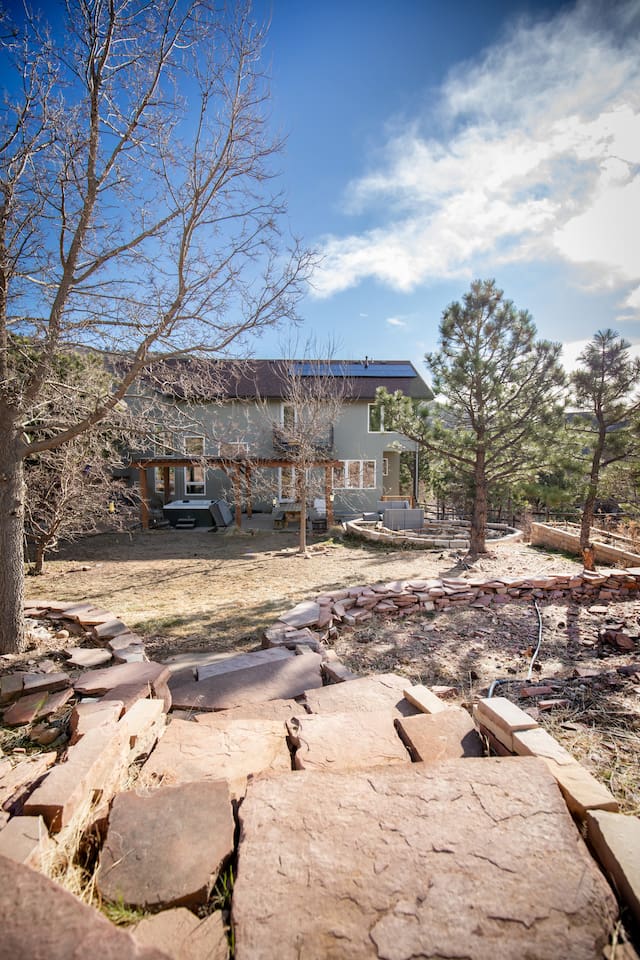 Our backyard is fenced in a perfect entertaining or just relaxing in nature