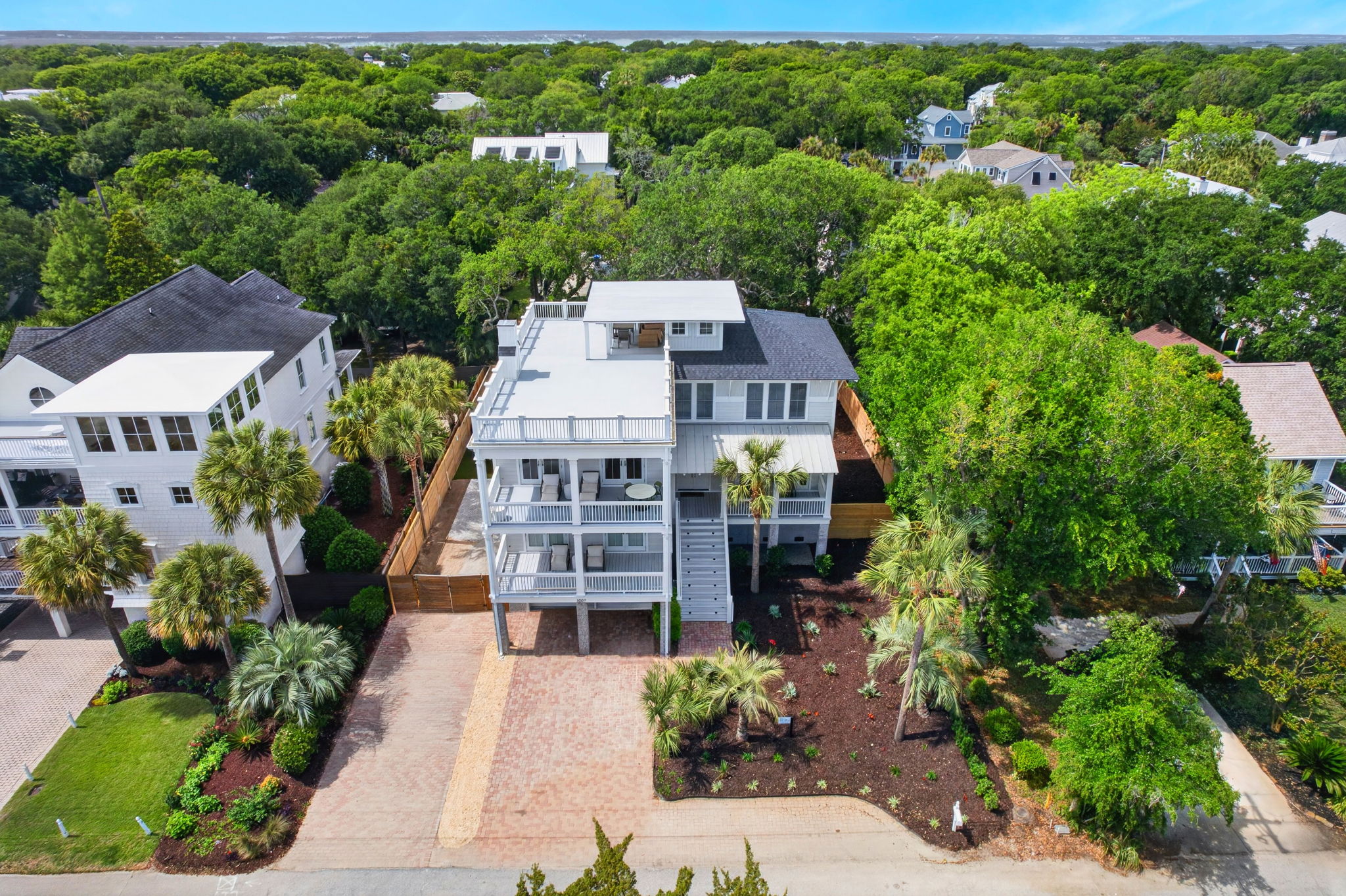 Aerial View | Sun Kissed by the Sea | 3007 Cameron Blvd | Isle of Palms, SC | IOP Escapes