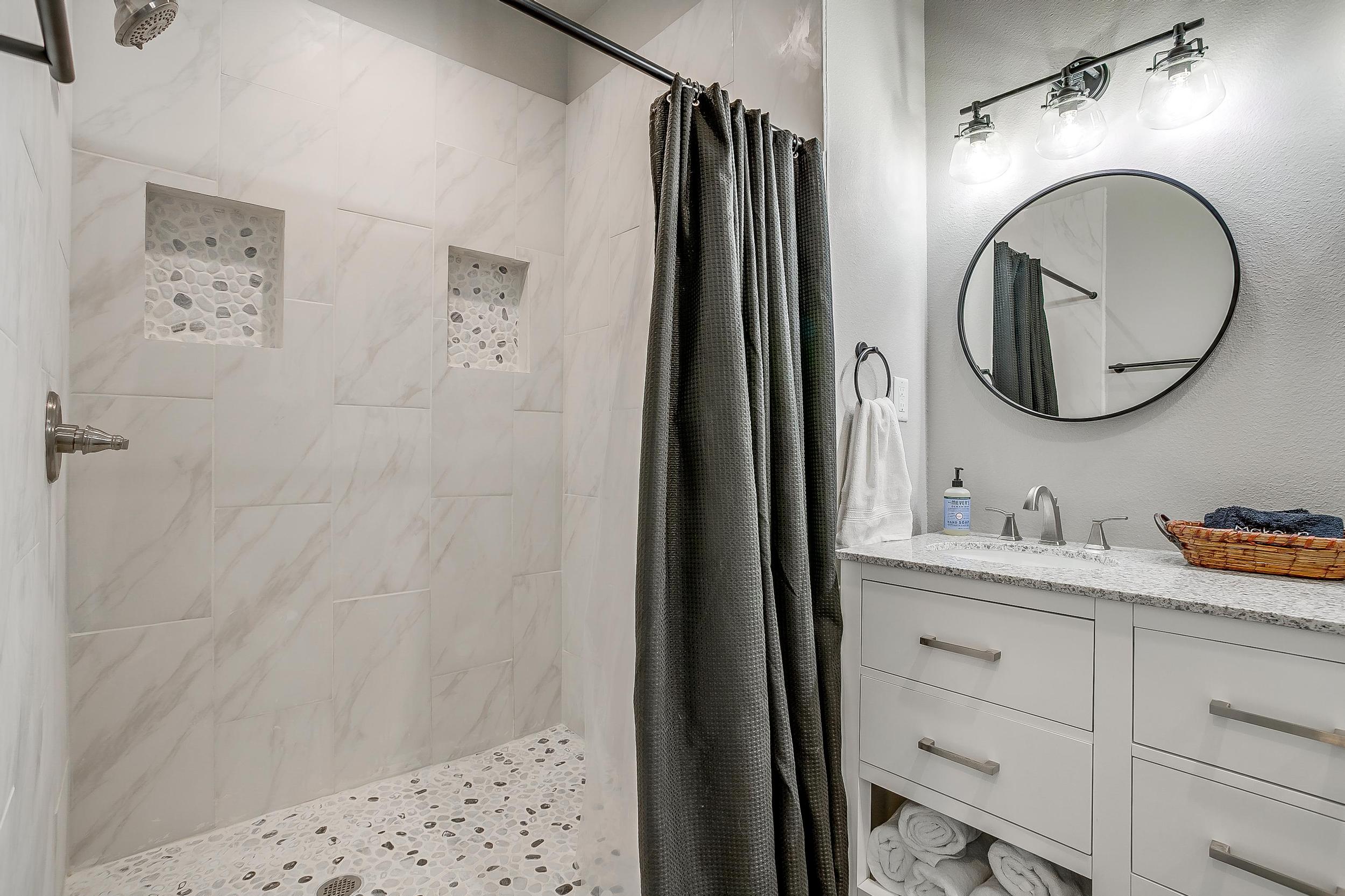 Large walk in shower