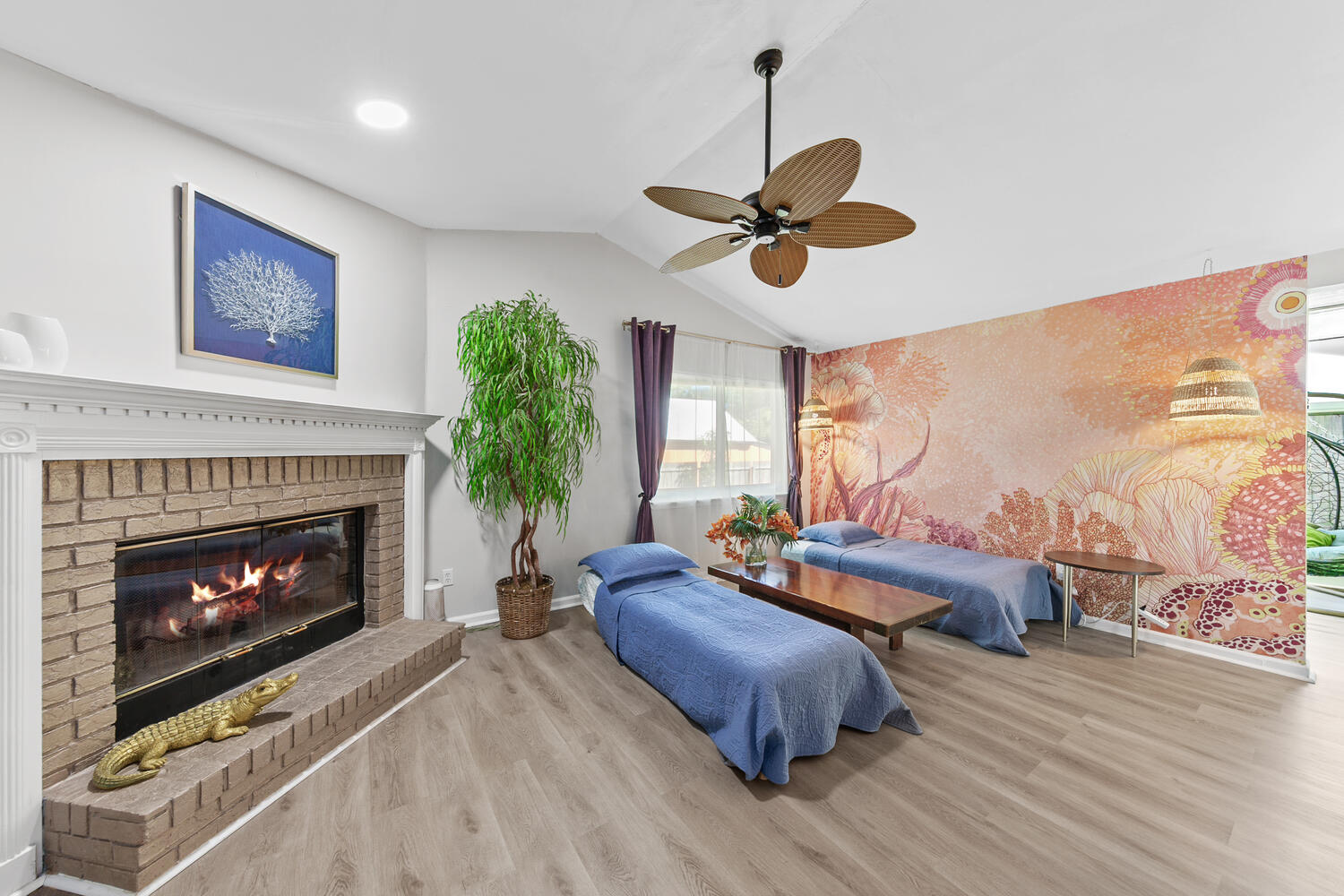 Couch can be converted into two beds