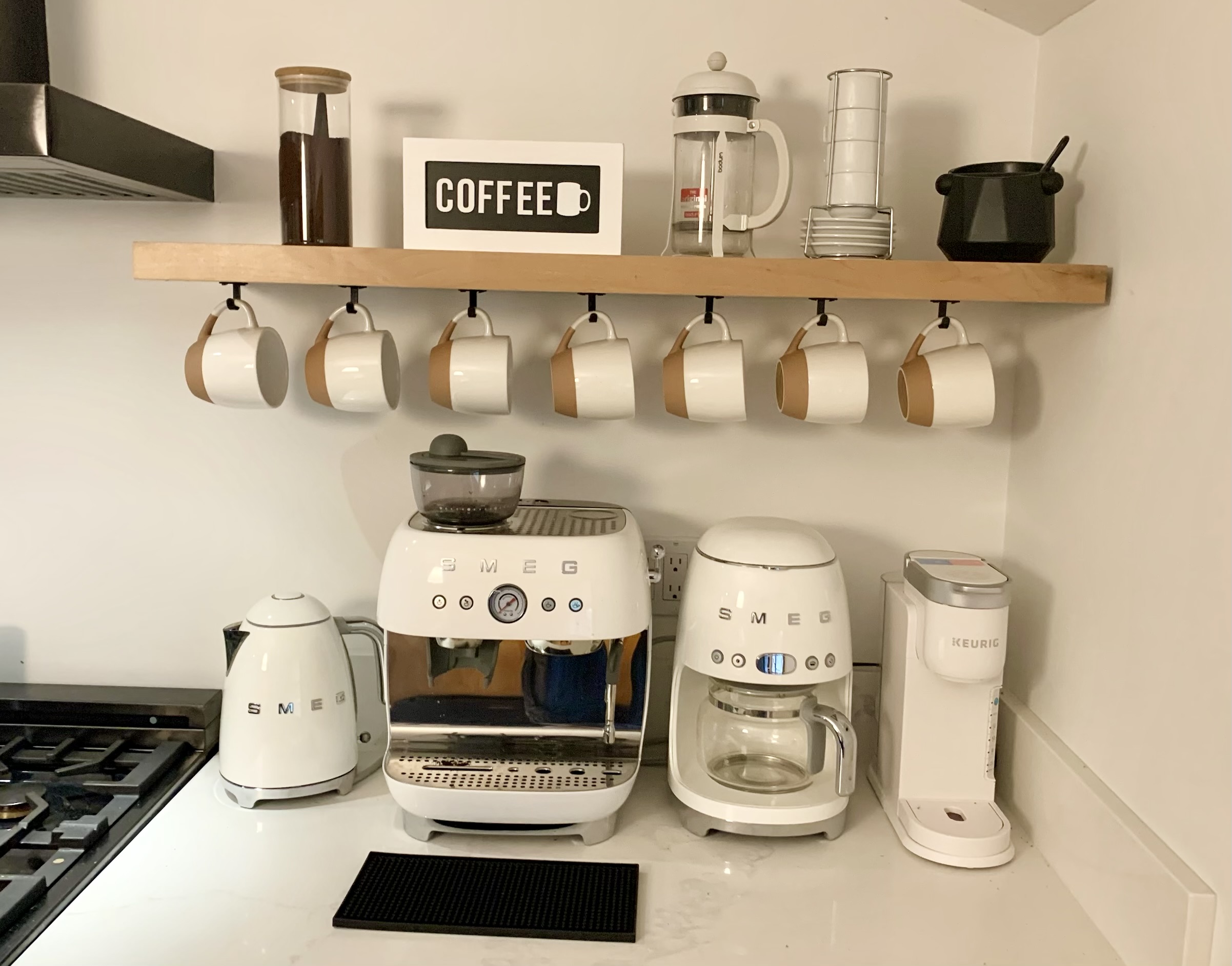 Start your mornings with our curated Smeg coffee experience