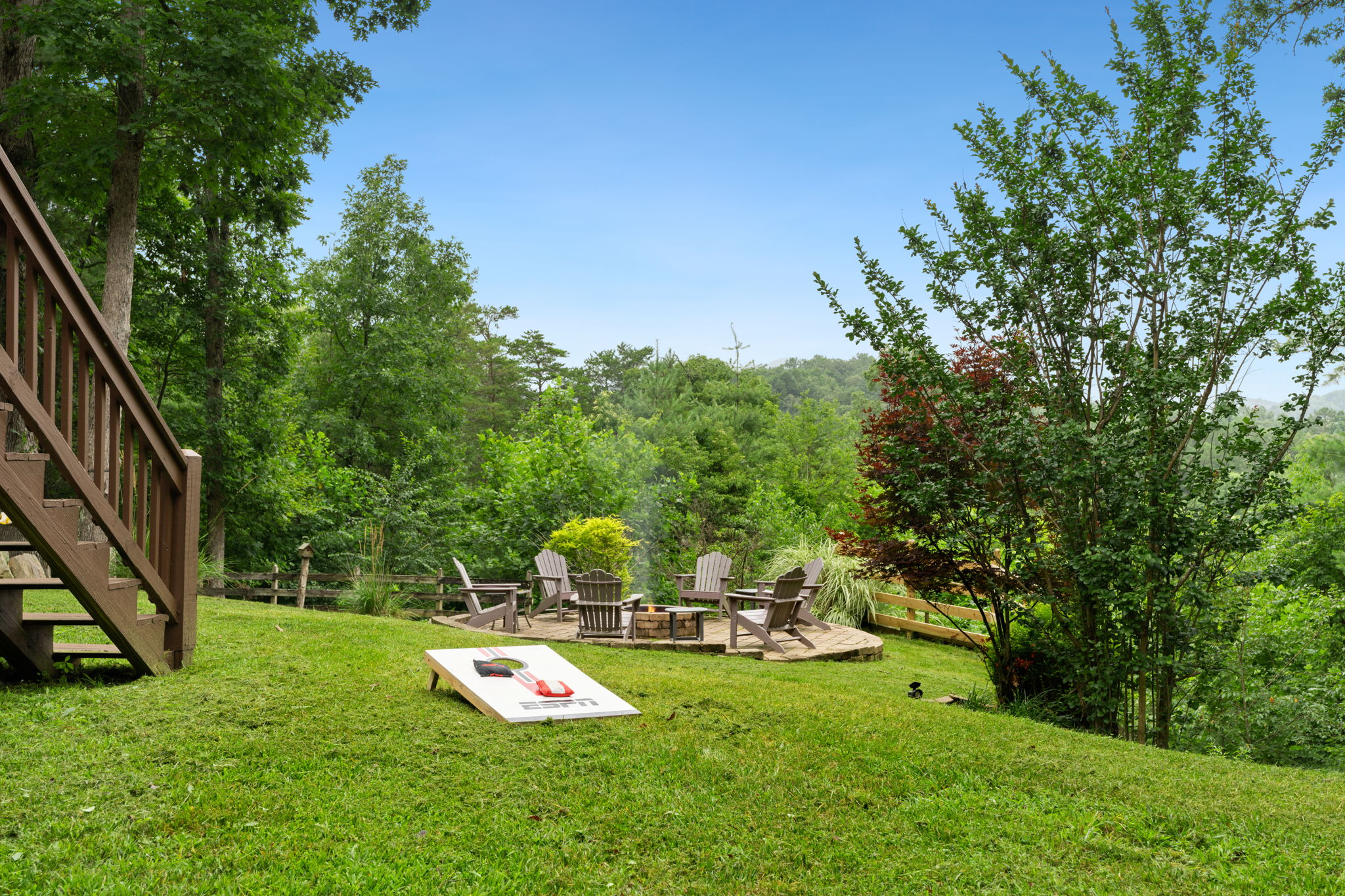 Cornhole/bags provided for some outdoor activity