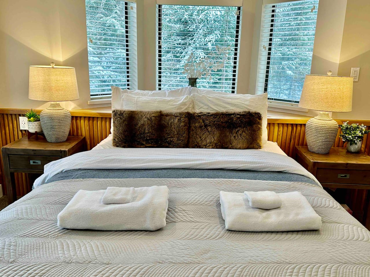 Sneak peak at the brand new Queen bed with built-in Oak Headboard & Integrated LED Accent Lighting and storage.   