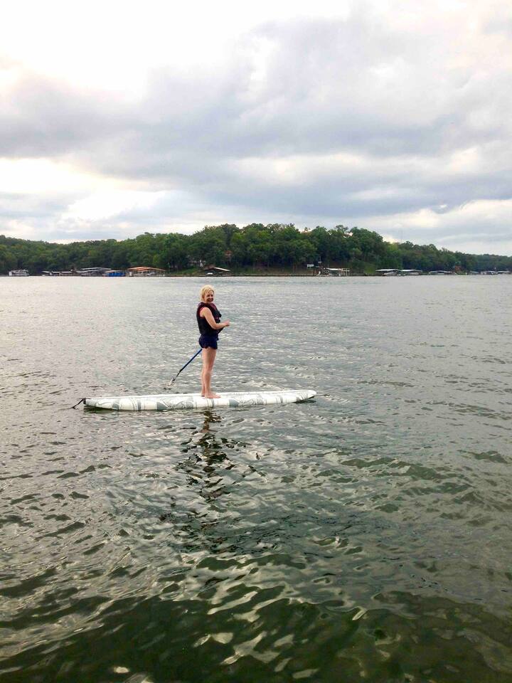 If you are new to paddle boarding, ask Kim to give you pointers and a lesson. You will be successful in no time. 