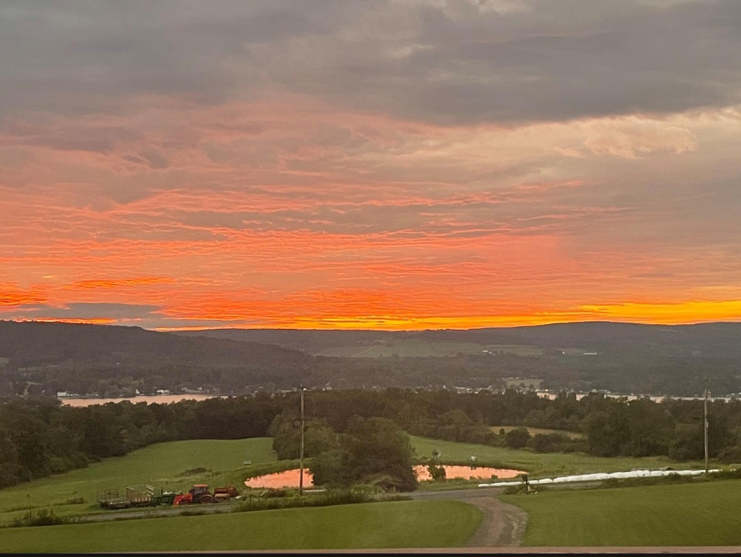 Stunning sunset views from the deck