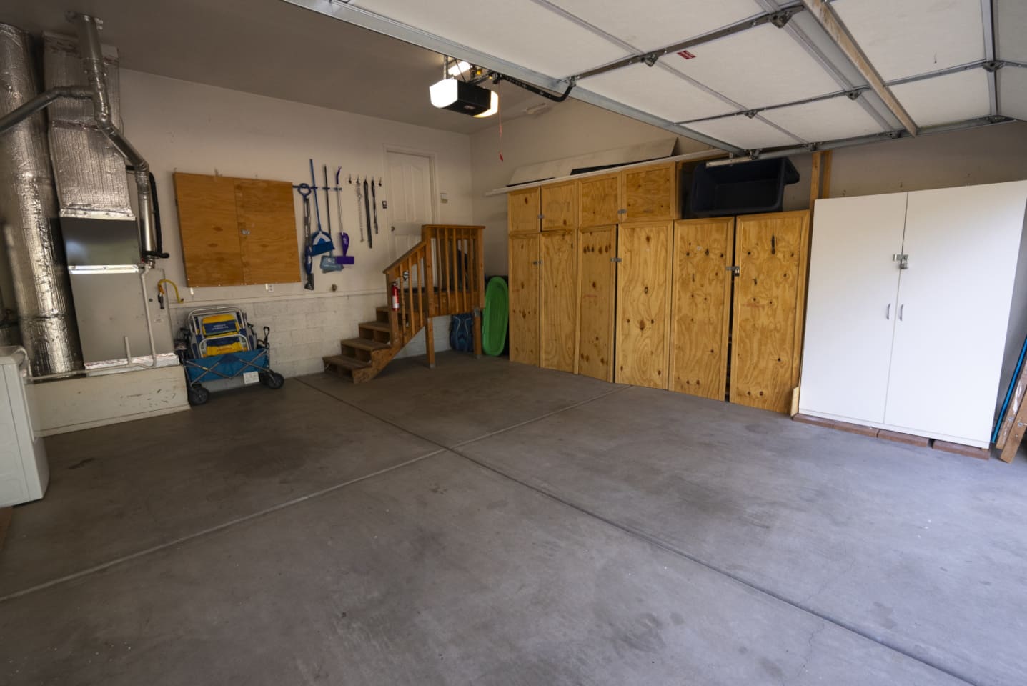 Garage area with driveway access