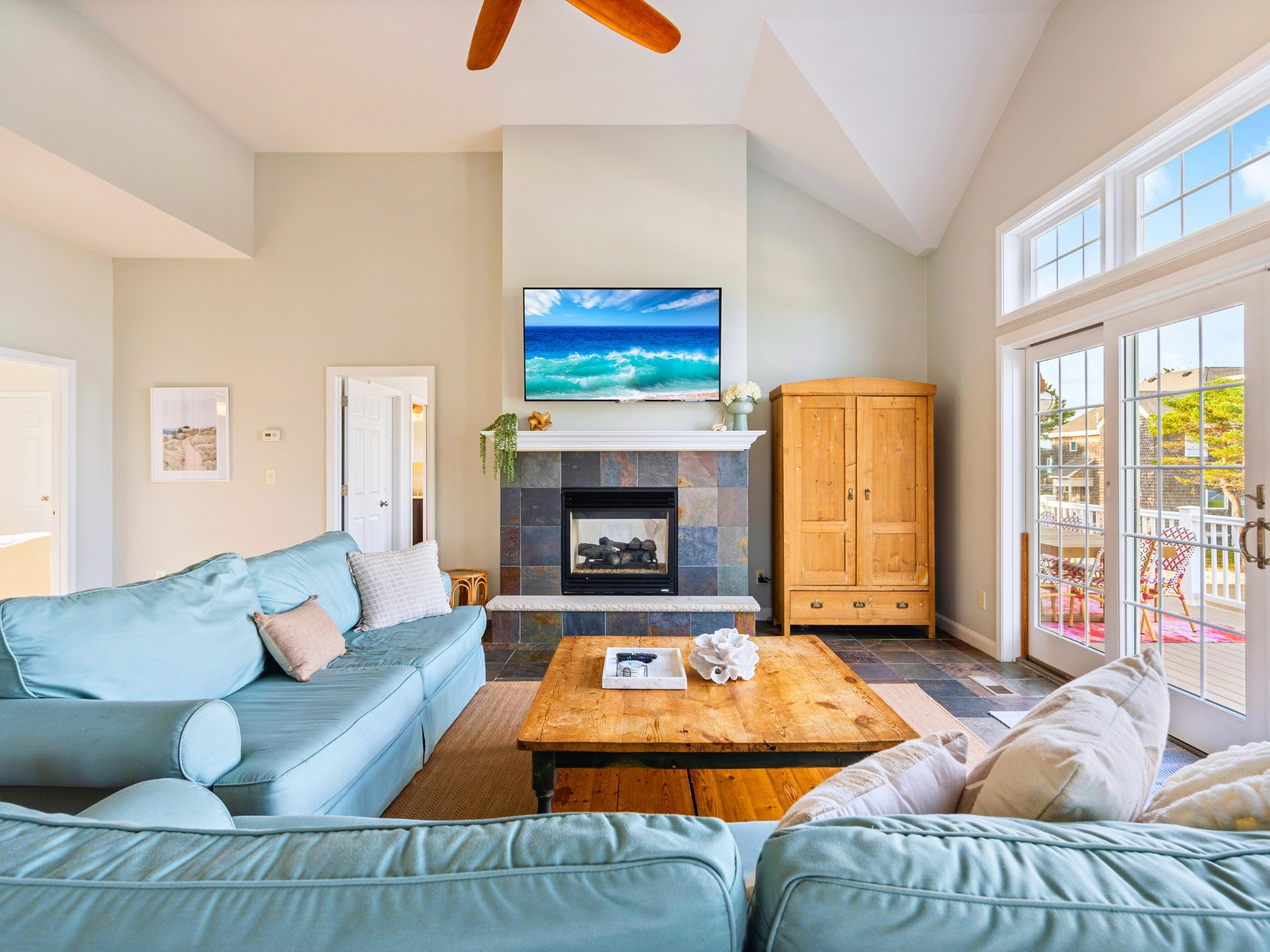 Sit back, relax, and enjoy the warmth of our inviting living room.