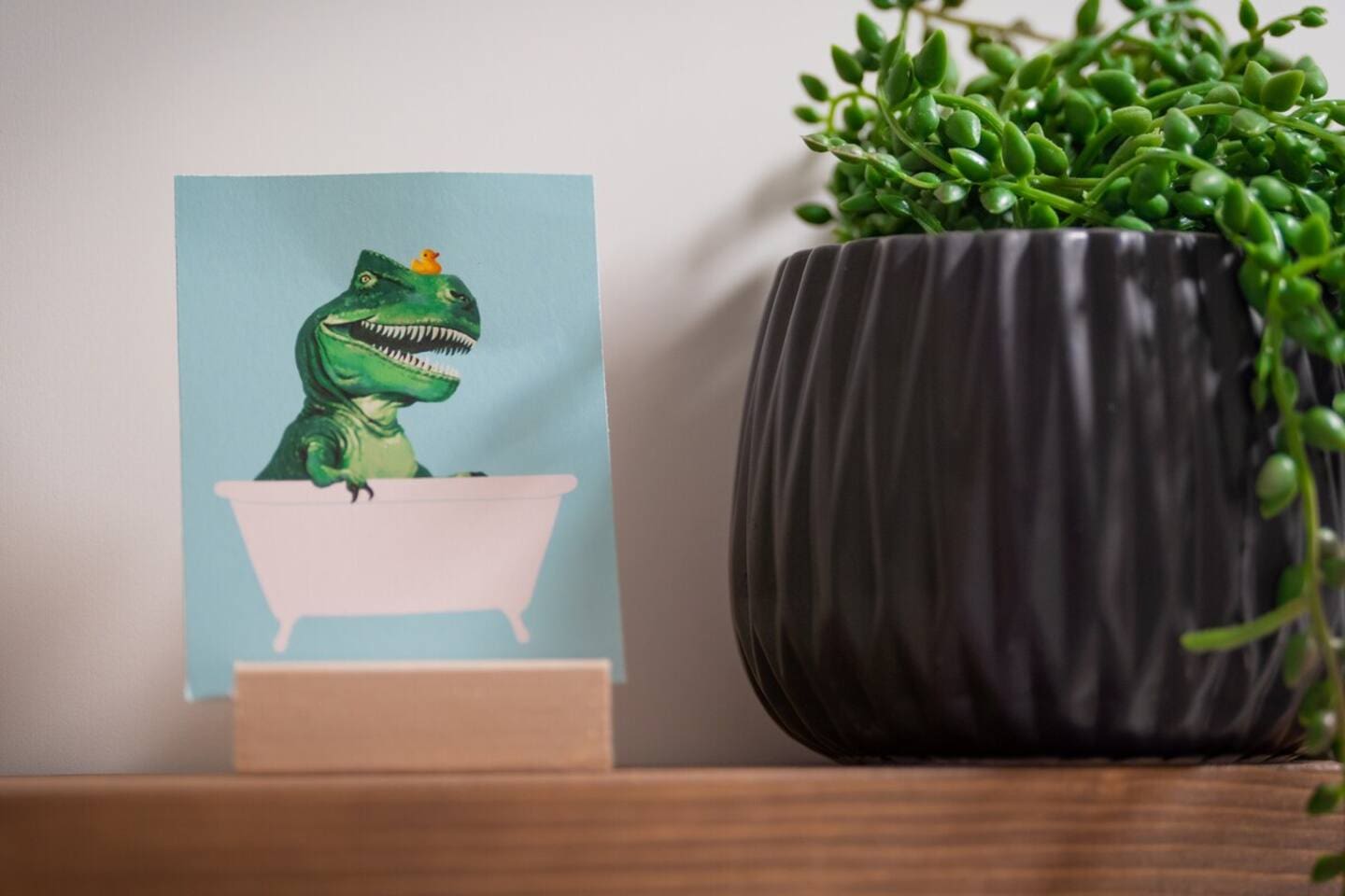 The house is full of mid-century retro accents. 