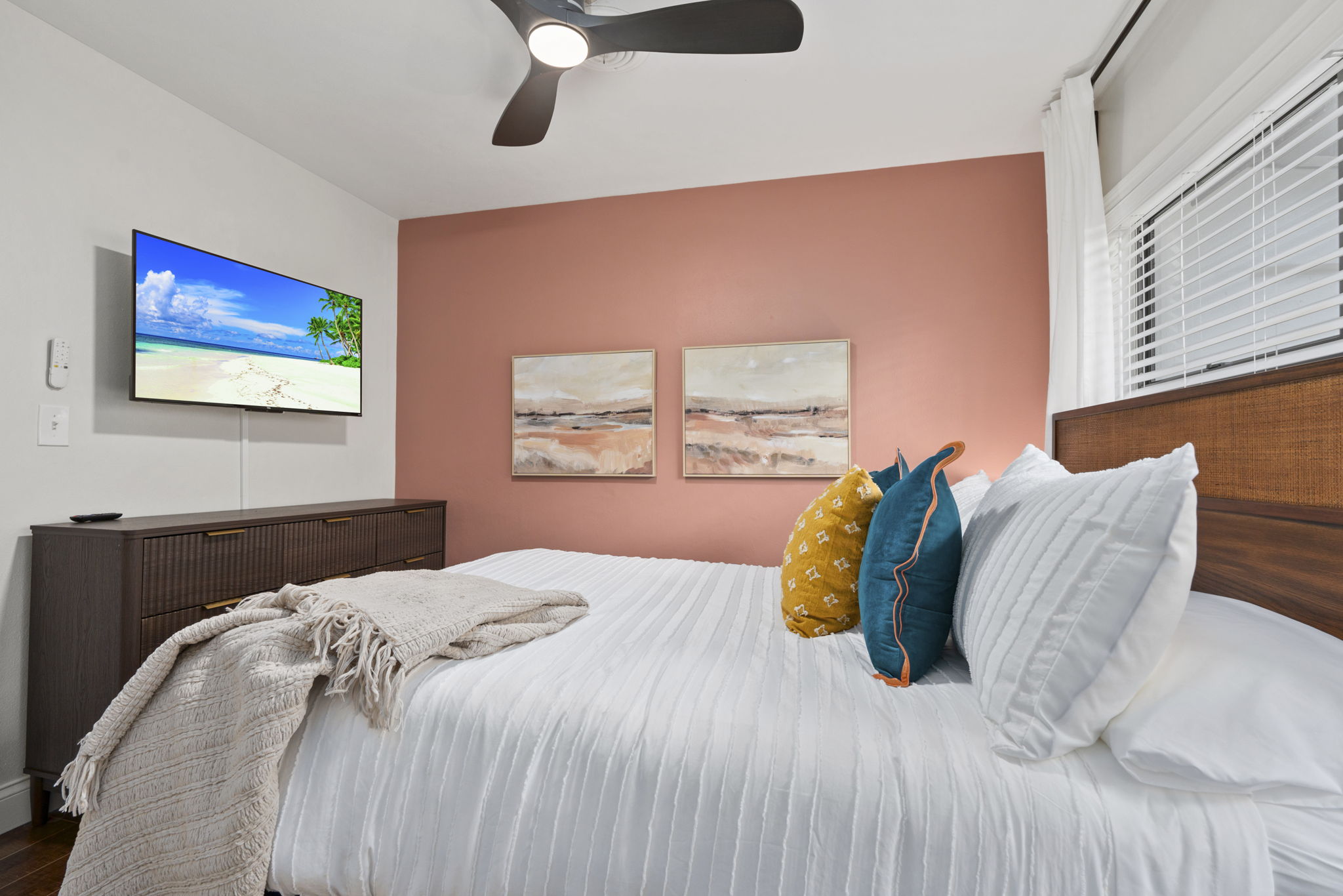 Queen Bedroom with TV