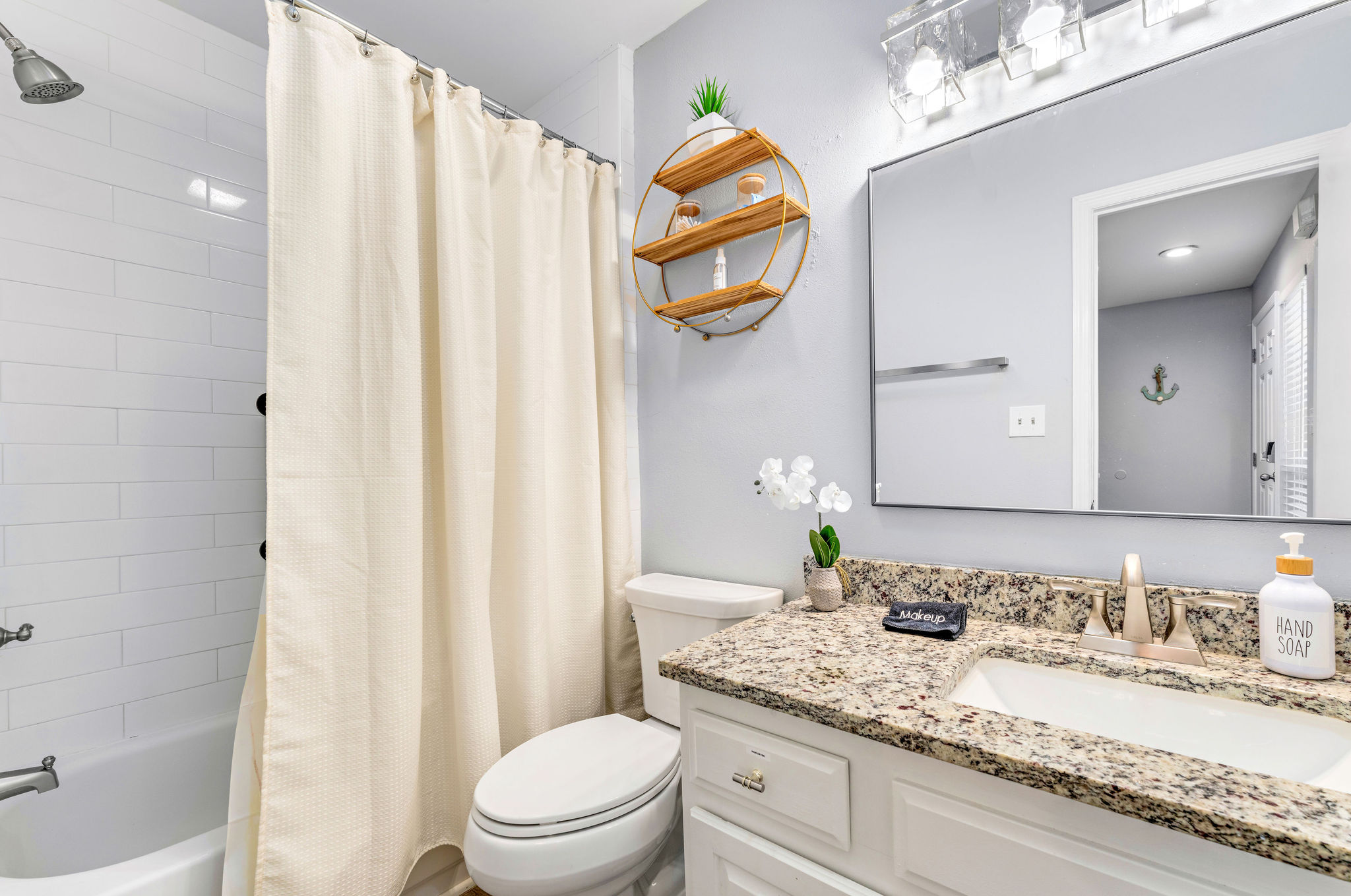 Guest bathroom on main level next to guest bedroom