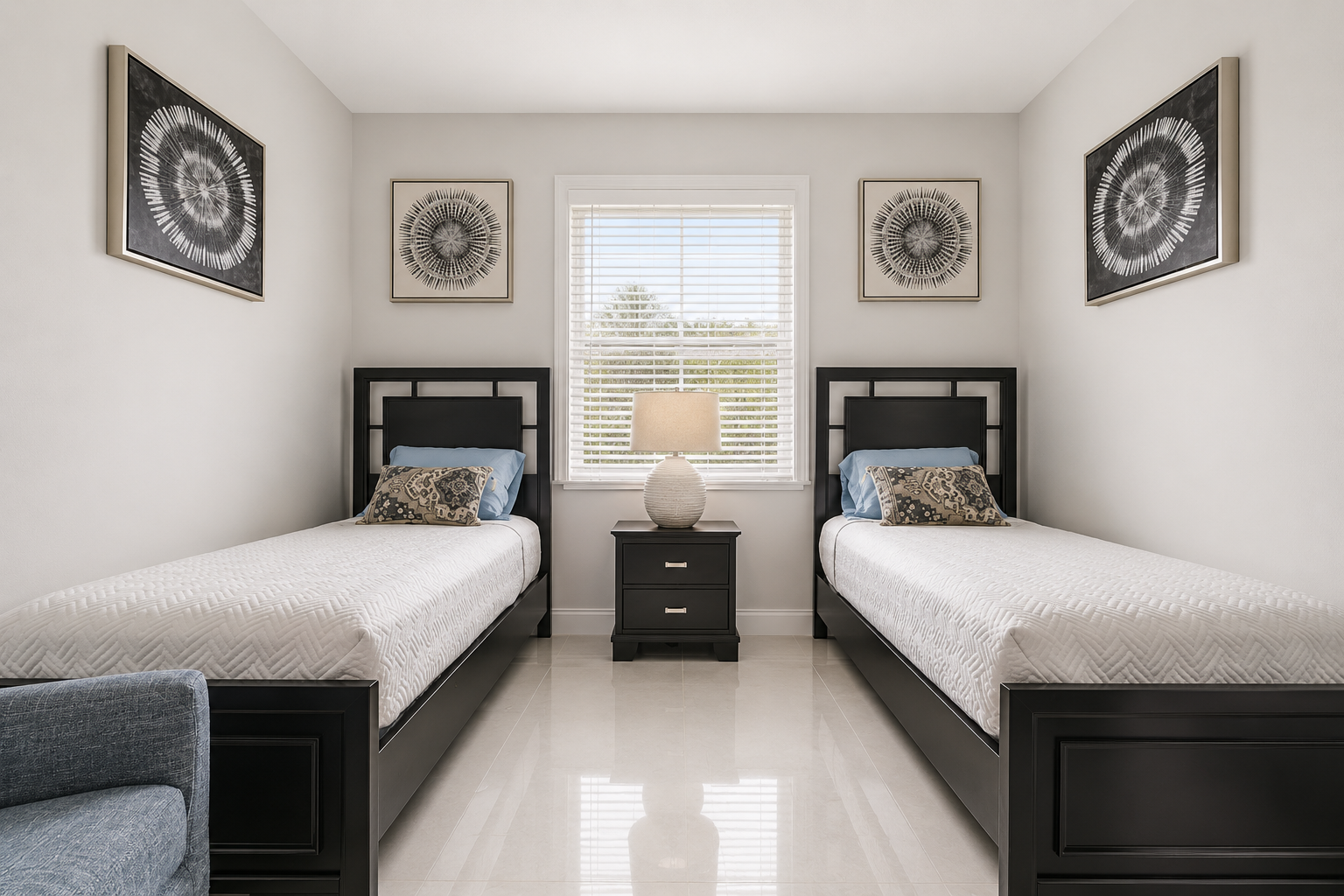Made for the little ones (and the young at heart), this cheerful twin room sparks whispered secrets and giggles long after lights-out. It's where cousins become best friends, bedtime turns into story time, and childhood summers are quietly made.