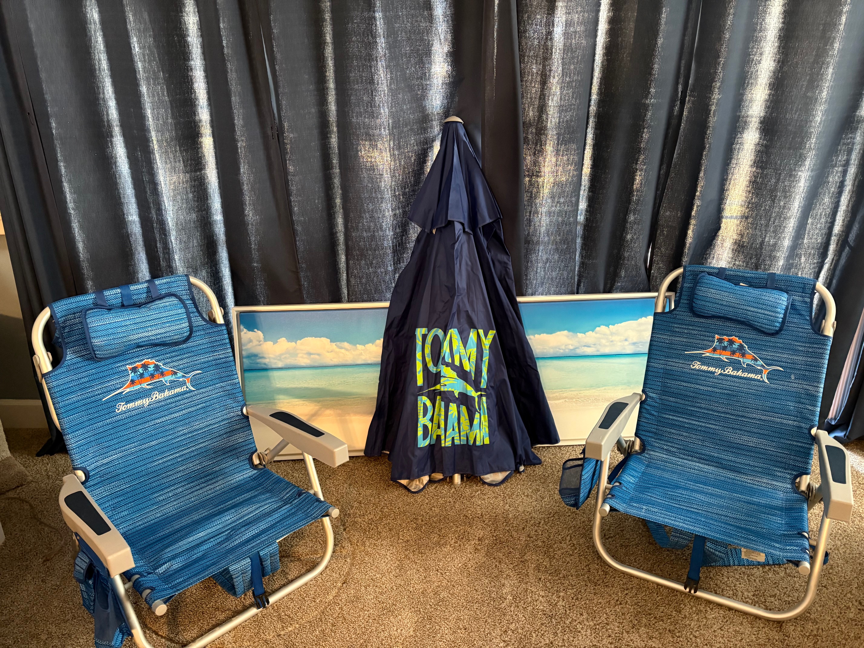 Beach Chairs with Umbrella provided