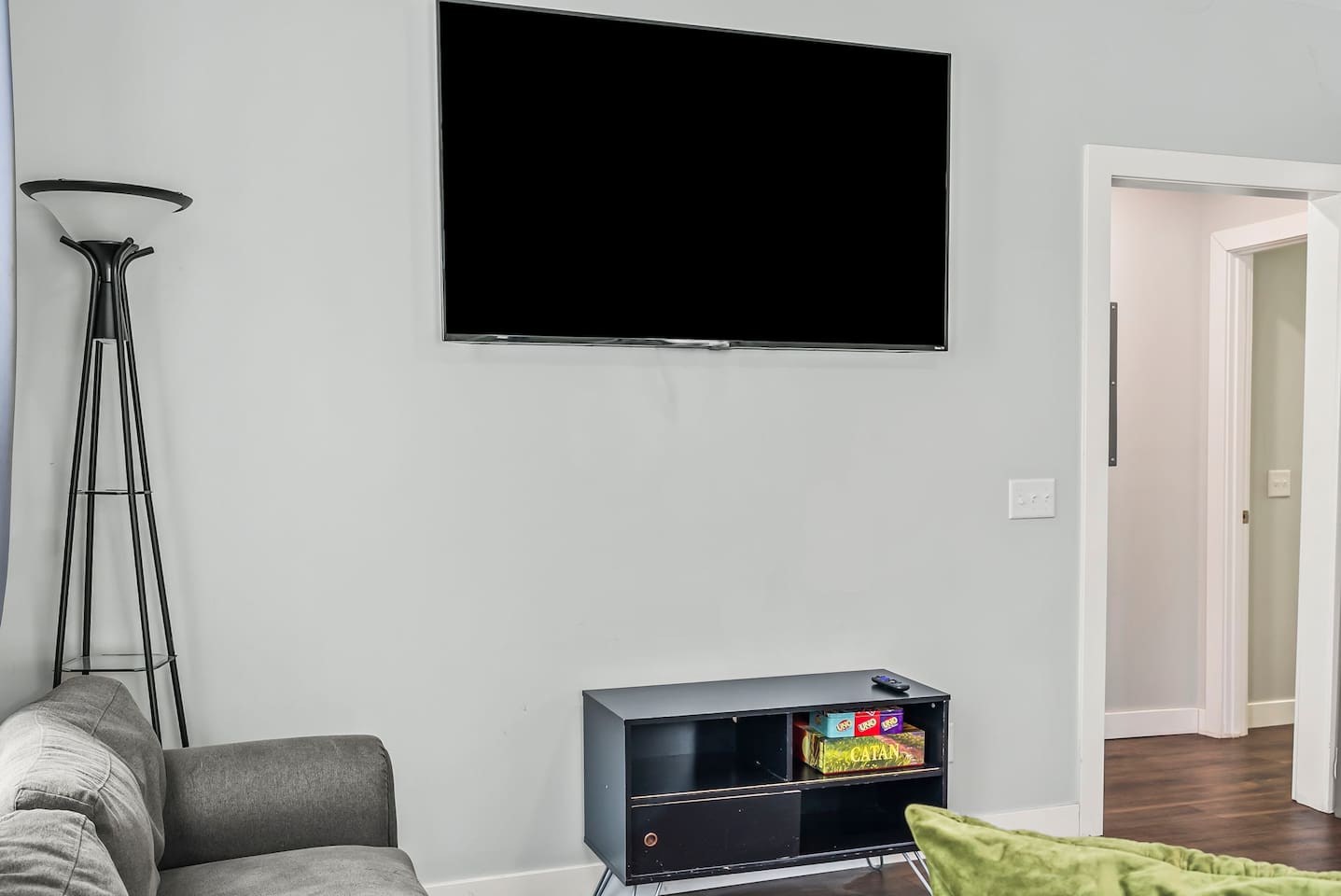 Clean, modern living space with thoughtful details, neutral tones, and a layout designed for comfort.