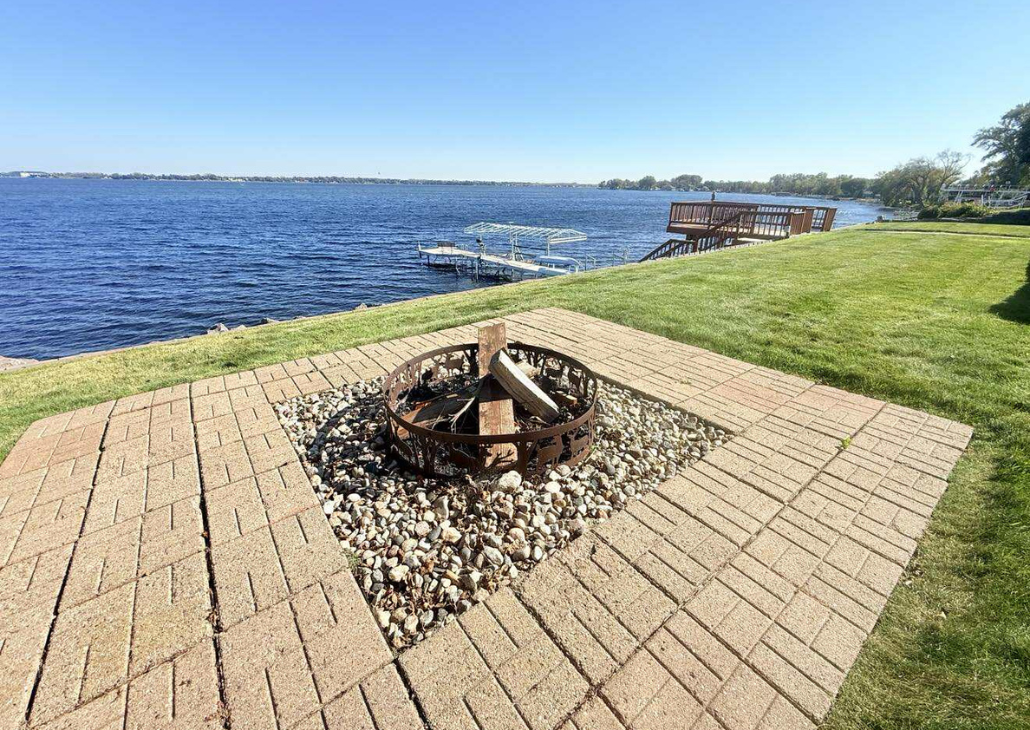 Firepit for guests.