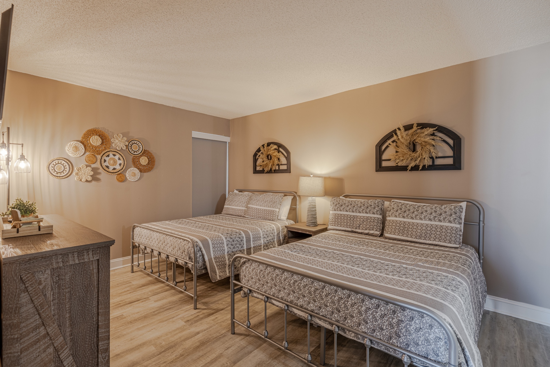 Third bedroom with two full size beds