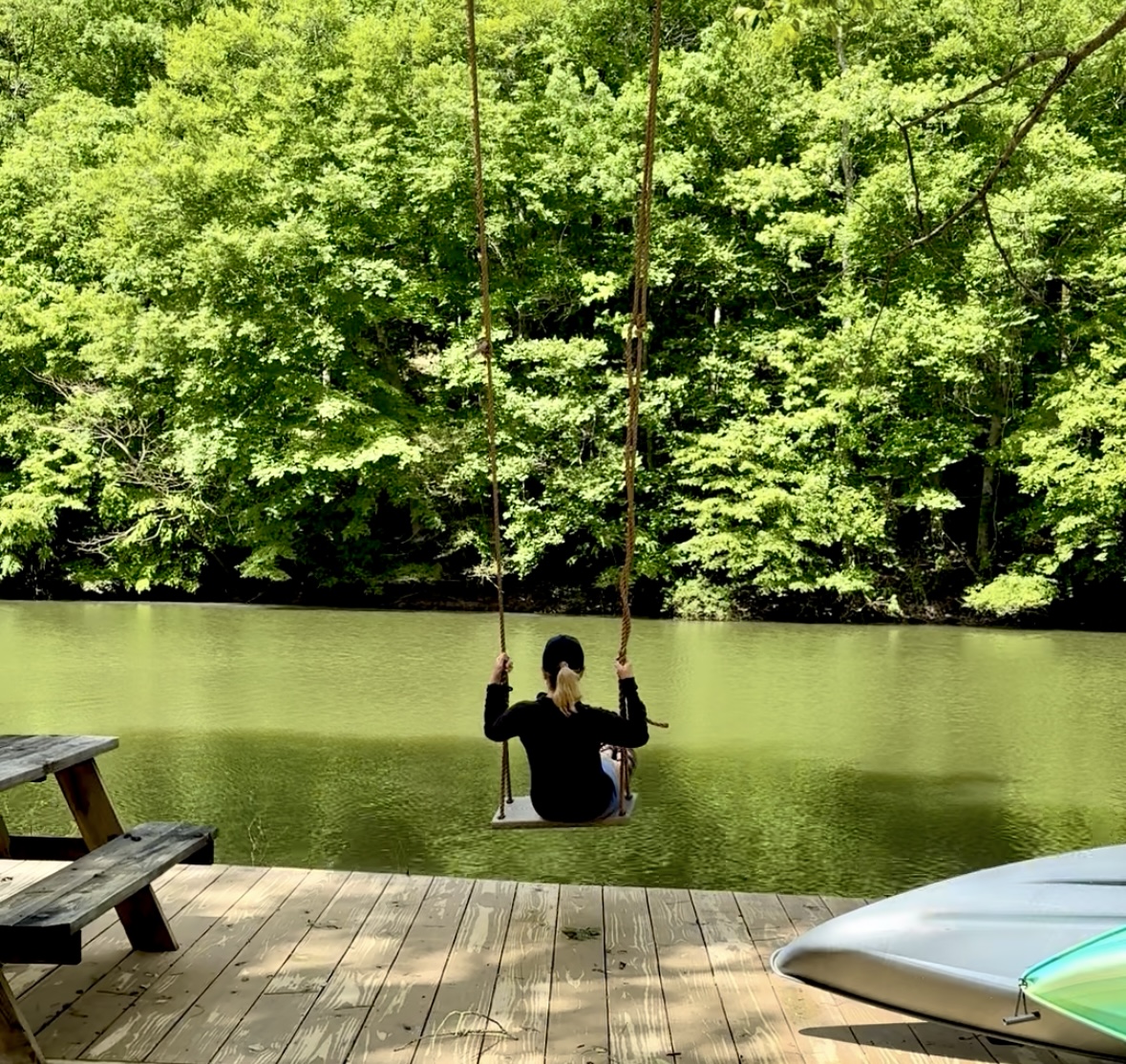 Water is seasonal but the swing is open all the time!