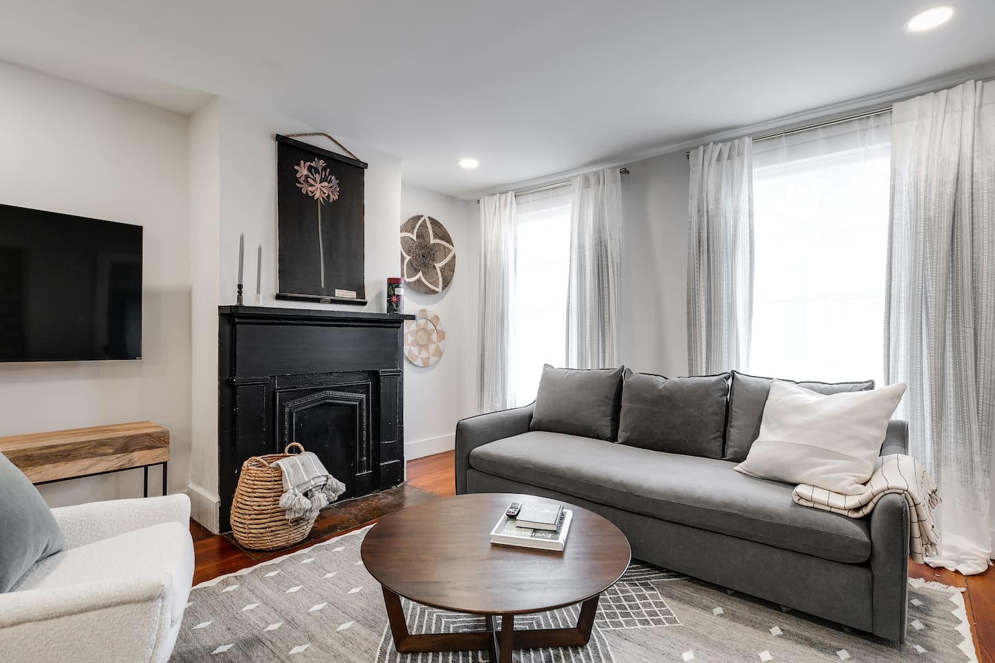 Living Room: Stylish decor meets comfort, perfect for relaxation and movie nights!