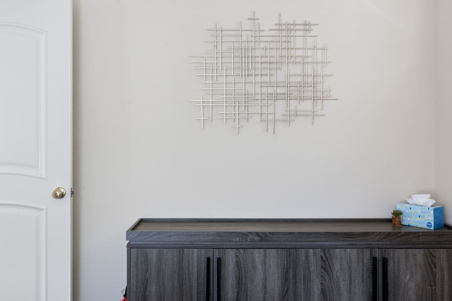 Aesthetic wall design and cabinet