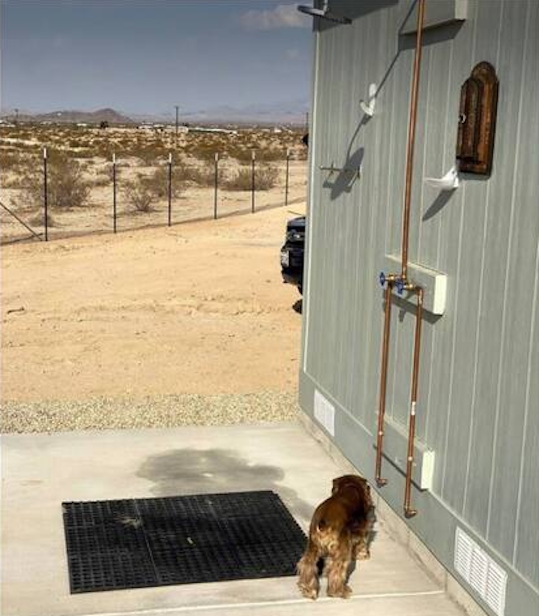 Outdoor shower with lots of hot water