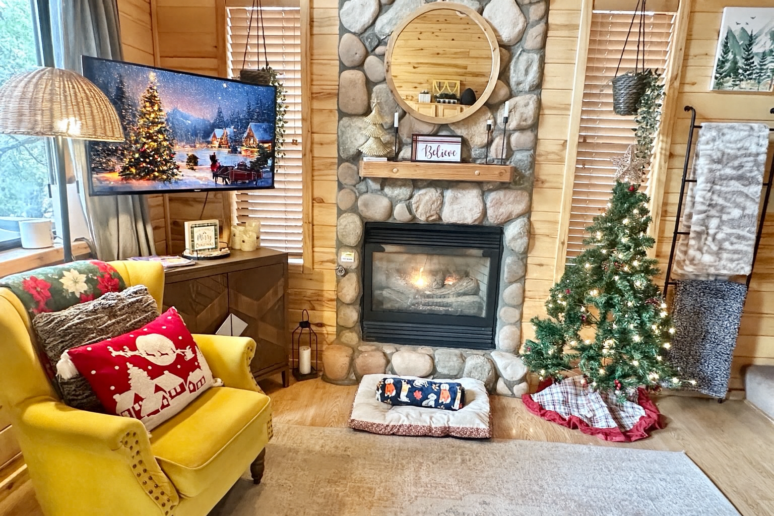 All decorated for the Christmas season!