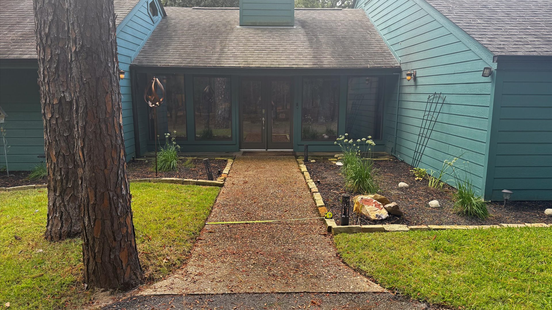 Walkway to the front door.