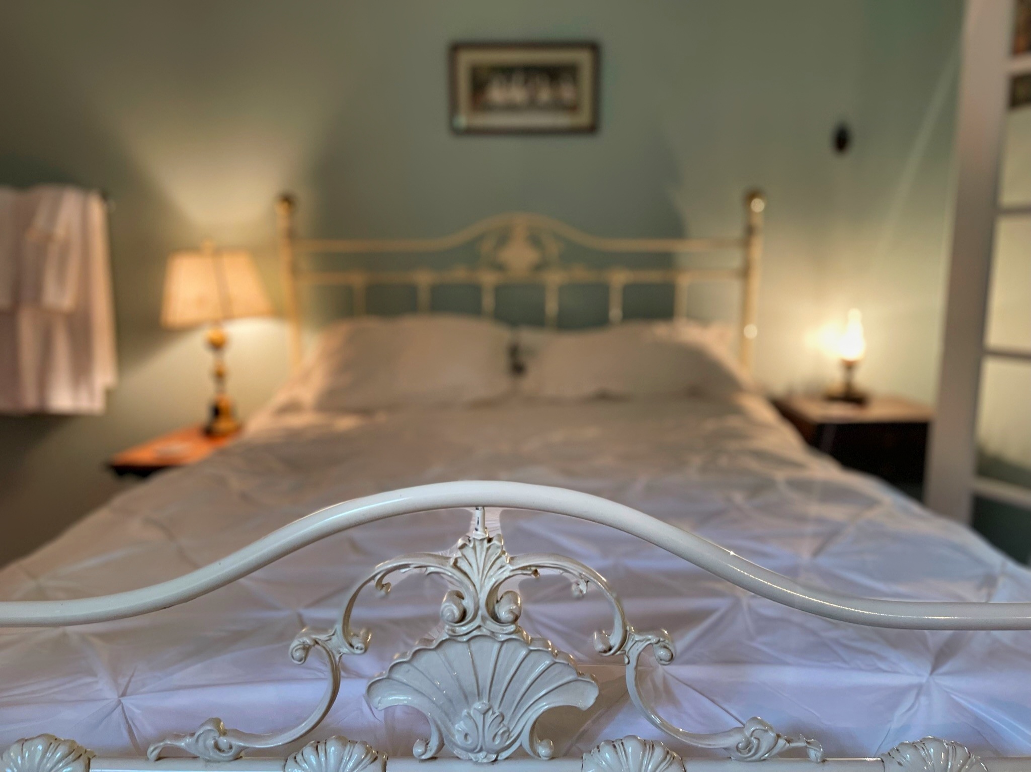 Big Pines queen bedroom vintage bed frame brought back to life.